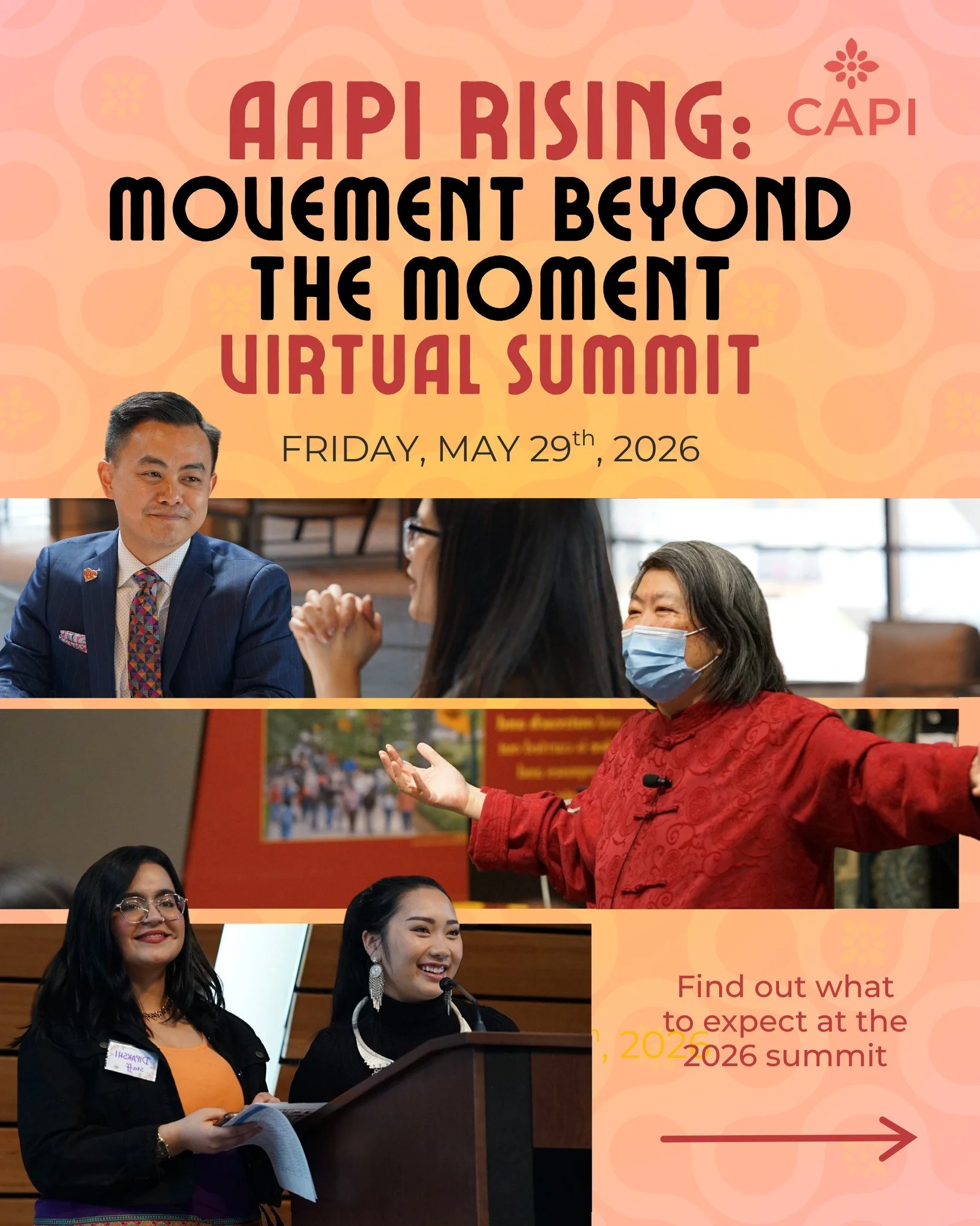 Get a sneak peek at what to expect when you sign up for the AAPI Rising: Movement Beyond the Moment Virtual Summit 👀

Connect with a vibrant community, dive into inspiring talks, and explore powerful ideas that uplift and empower through the celebra