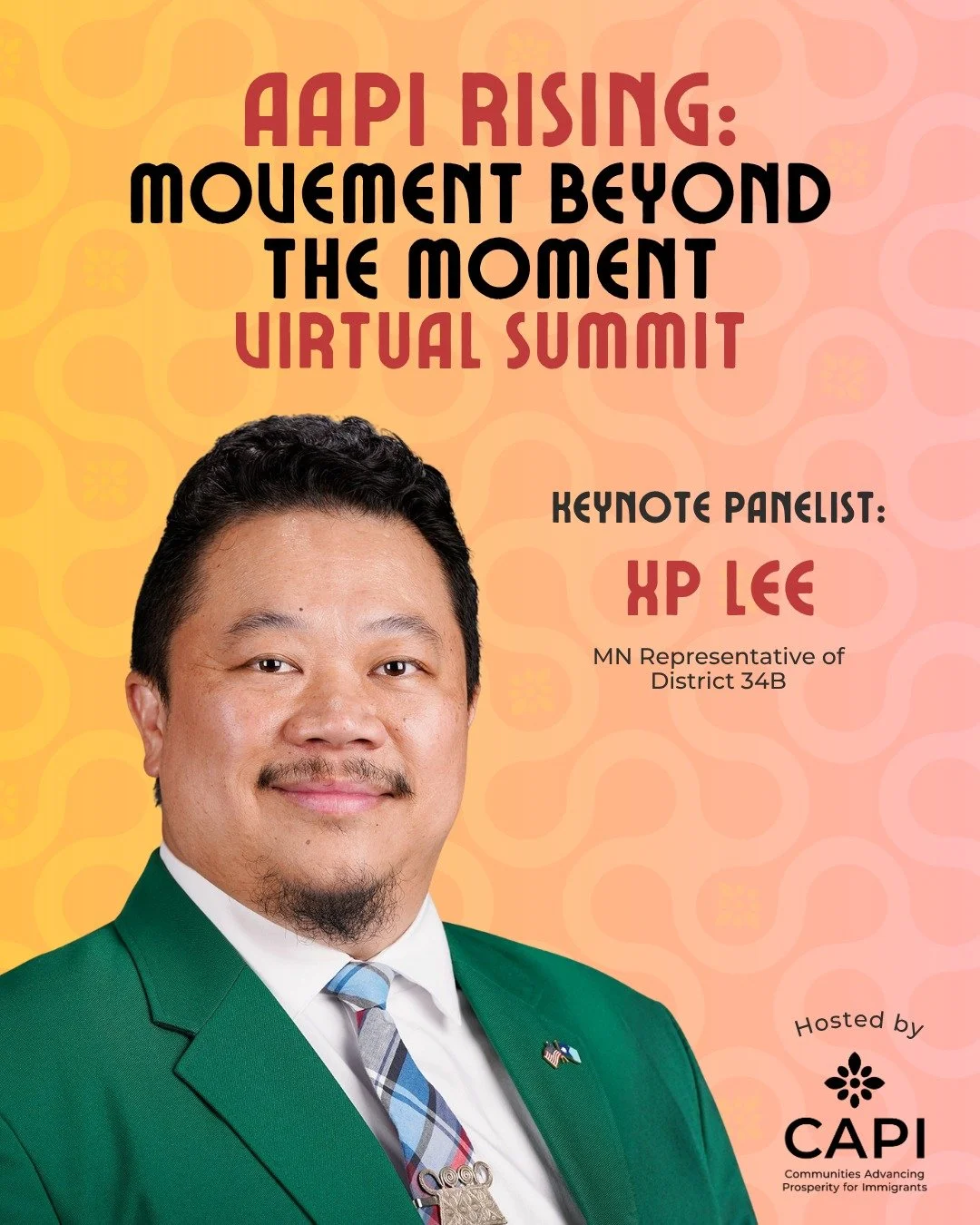 On the eve of the 2026 AAPI Rising: Movement Beyond the Moment virtual summit, we are thrilled to announce our final Keynote Panelist: XP Lee!

"Xp Lee is a community advocate and public servant dedicated to advancing civic engagement, public he