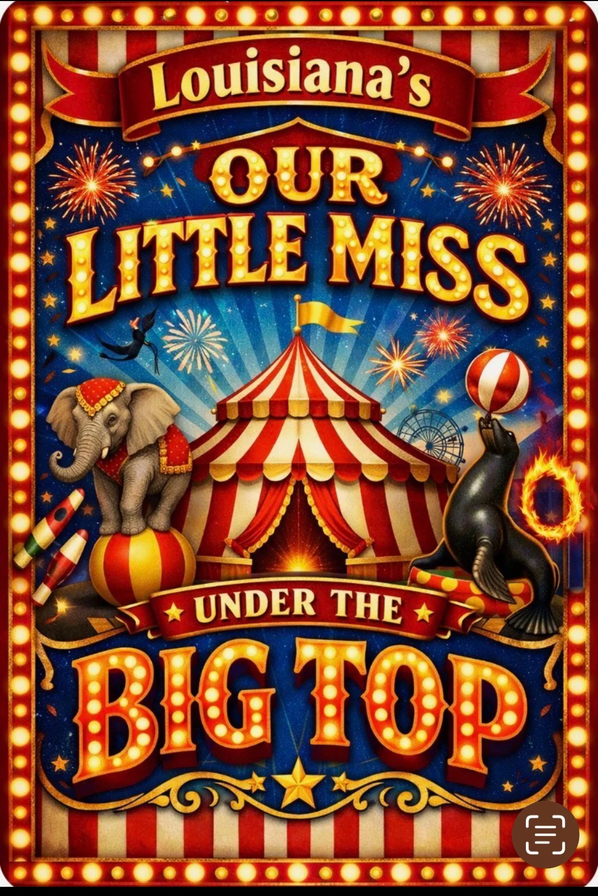 Our Little Miss Presents  “UNDER THE BIG TOP” Louisiana’s Our Little Miss State Official Pageant