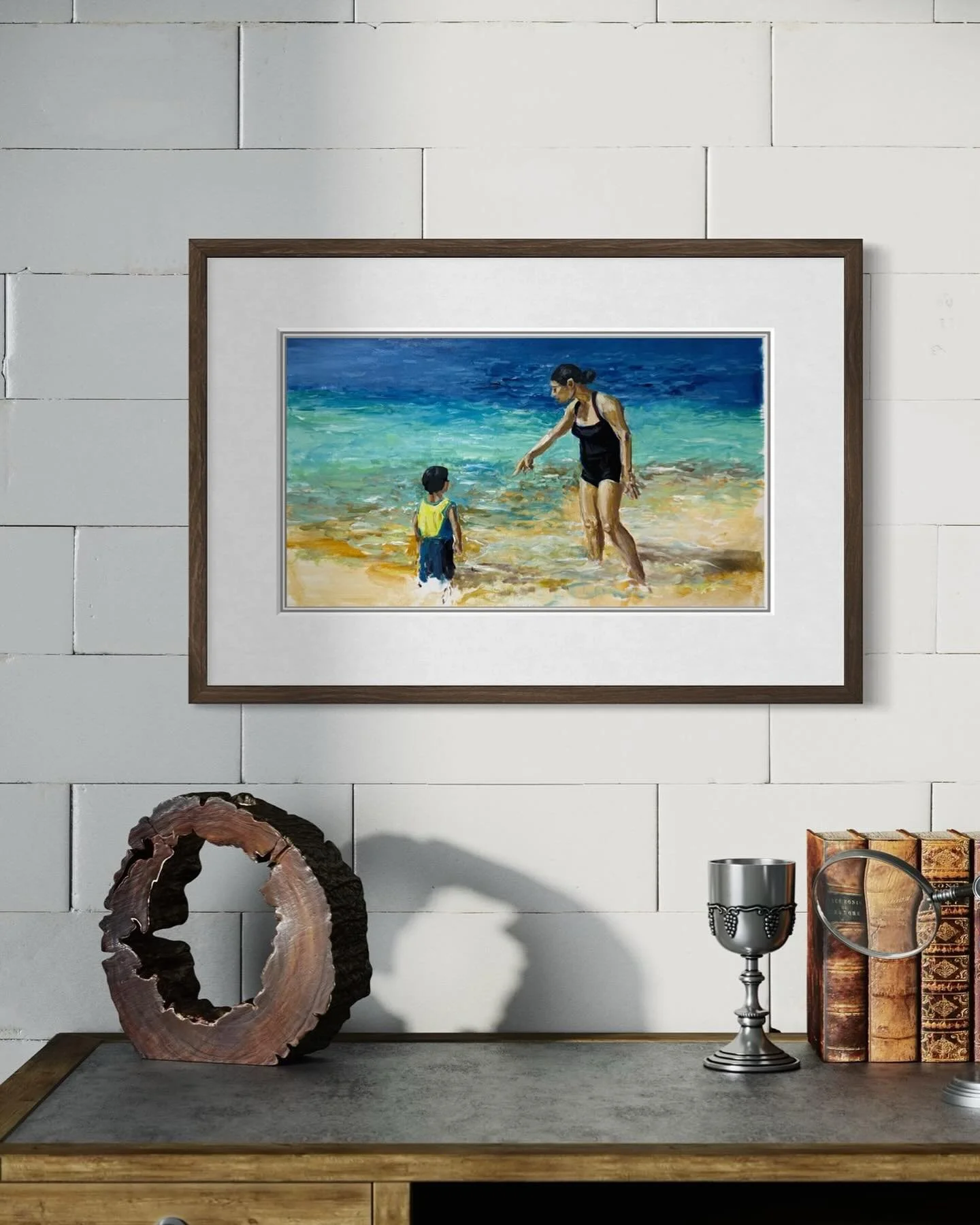 A birthday gift that I painted for a friend 💝 #oilpaintings #beach