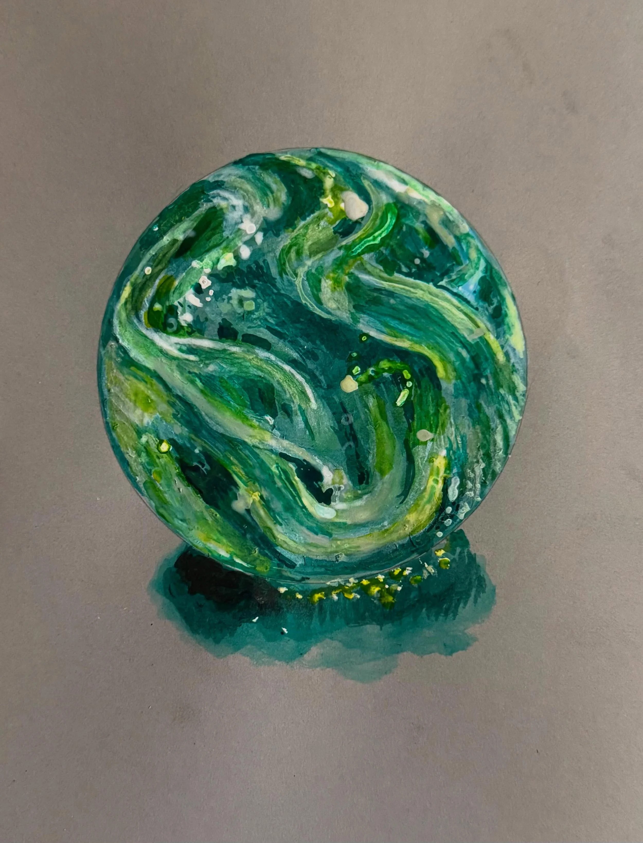 Marble Meditation No. 1, Ink on Paper, April 2026