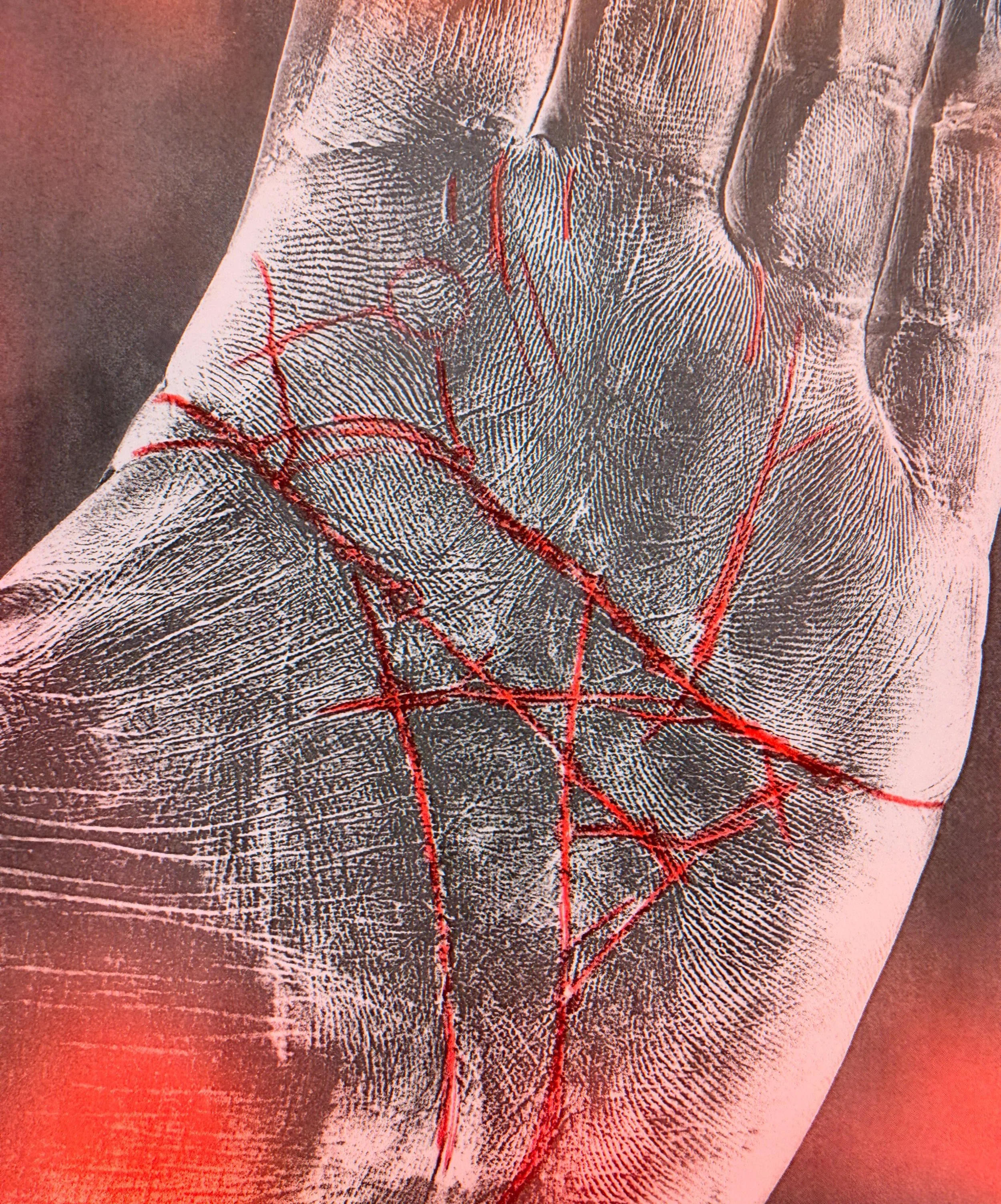 Dead Ends and False Starts. Watercolor, Colored Pencil, Photocopy. May 2026 #palmreading #maps #fate #loveline #lifeline