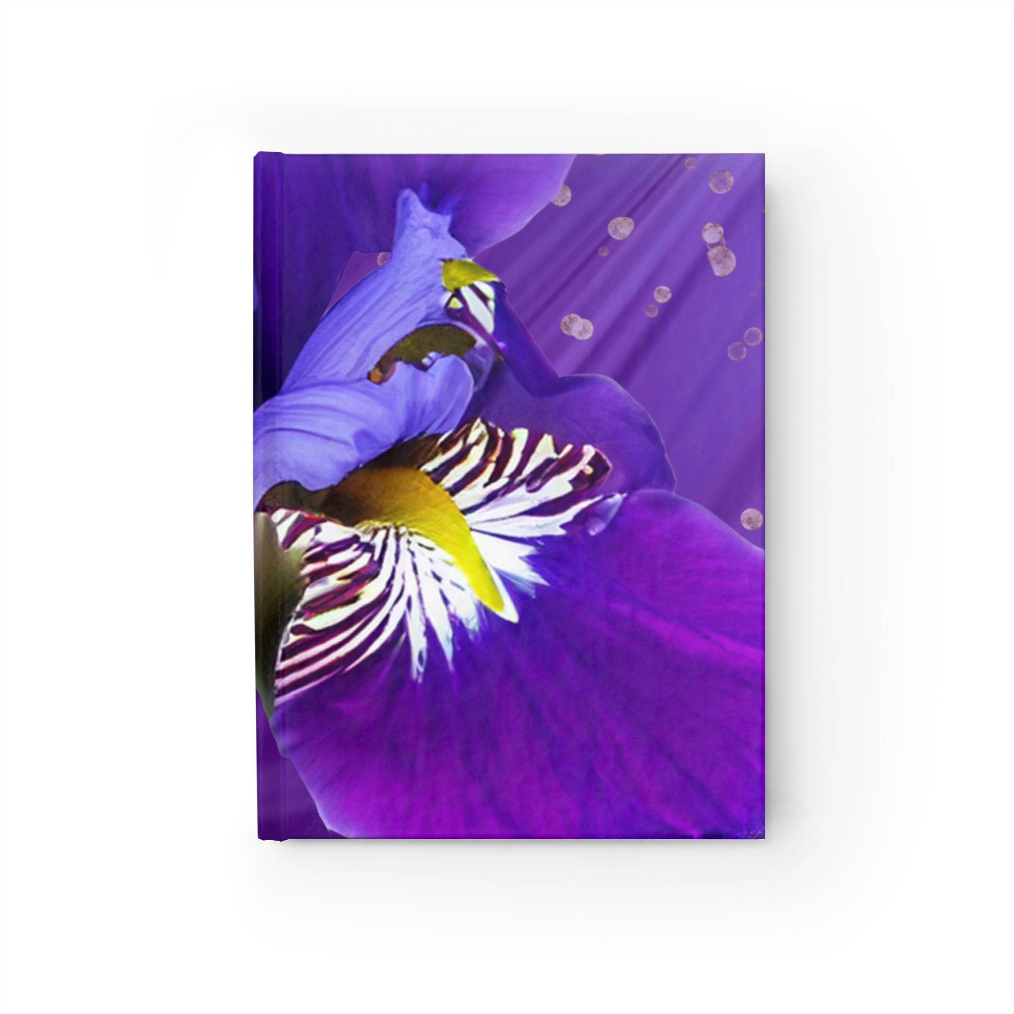 Purple Iris Floral Journal — Ruled Lined Notebook