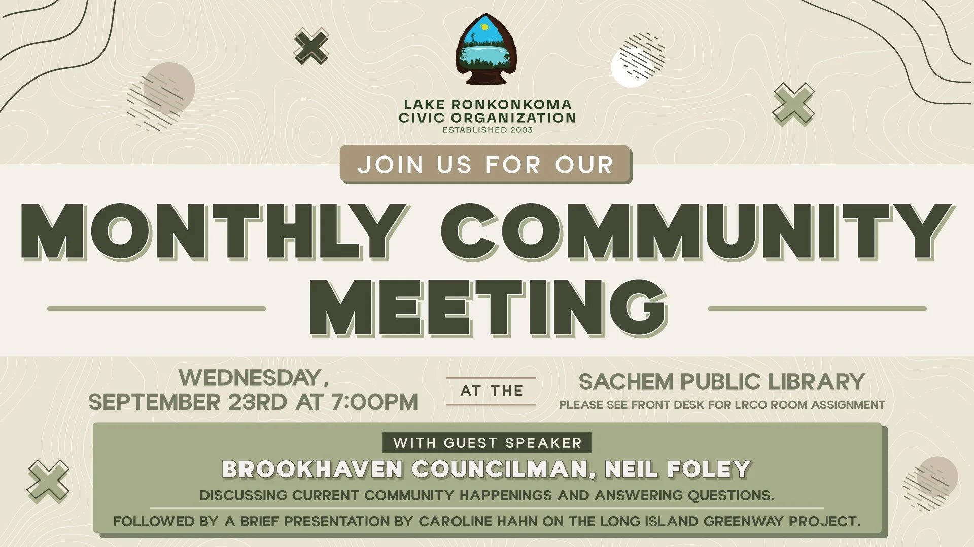 Monthly Community Meeting