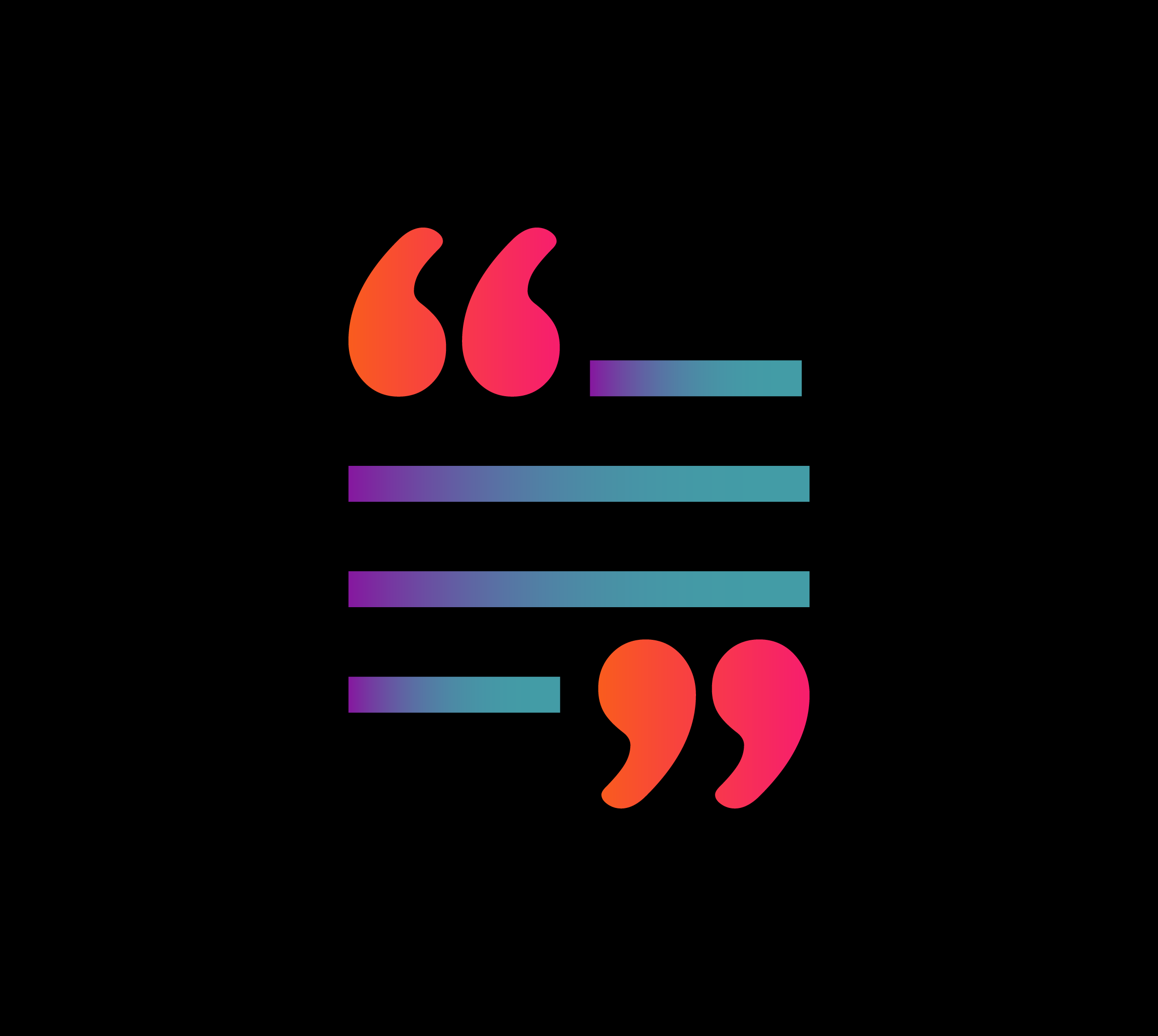 Inspirational quote graphic with colorful quotation marks and lines, featuring a quote about perseverance and success in bold black text.