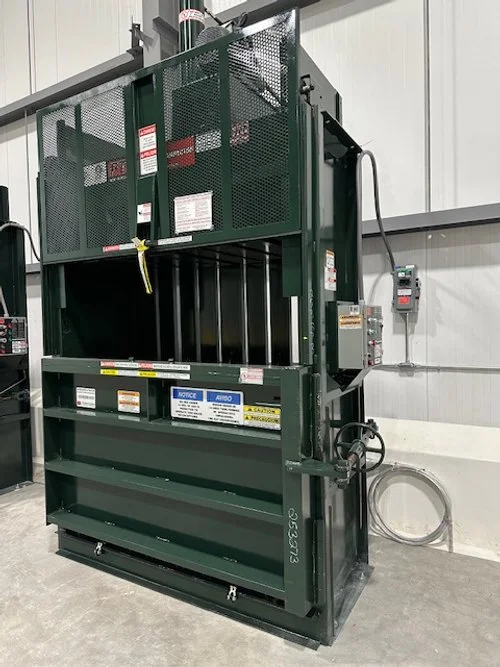 Industrial cardboard baler for recycling- Texas Baler Dealer sales and service