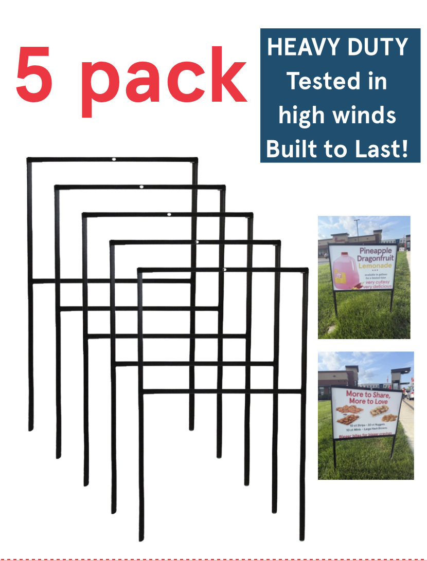 Real Estate Sign Frames- Heavy Duty (5 pack)