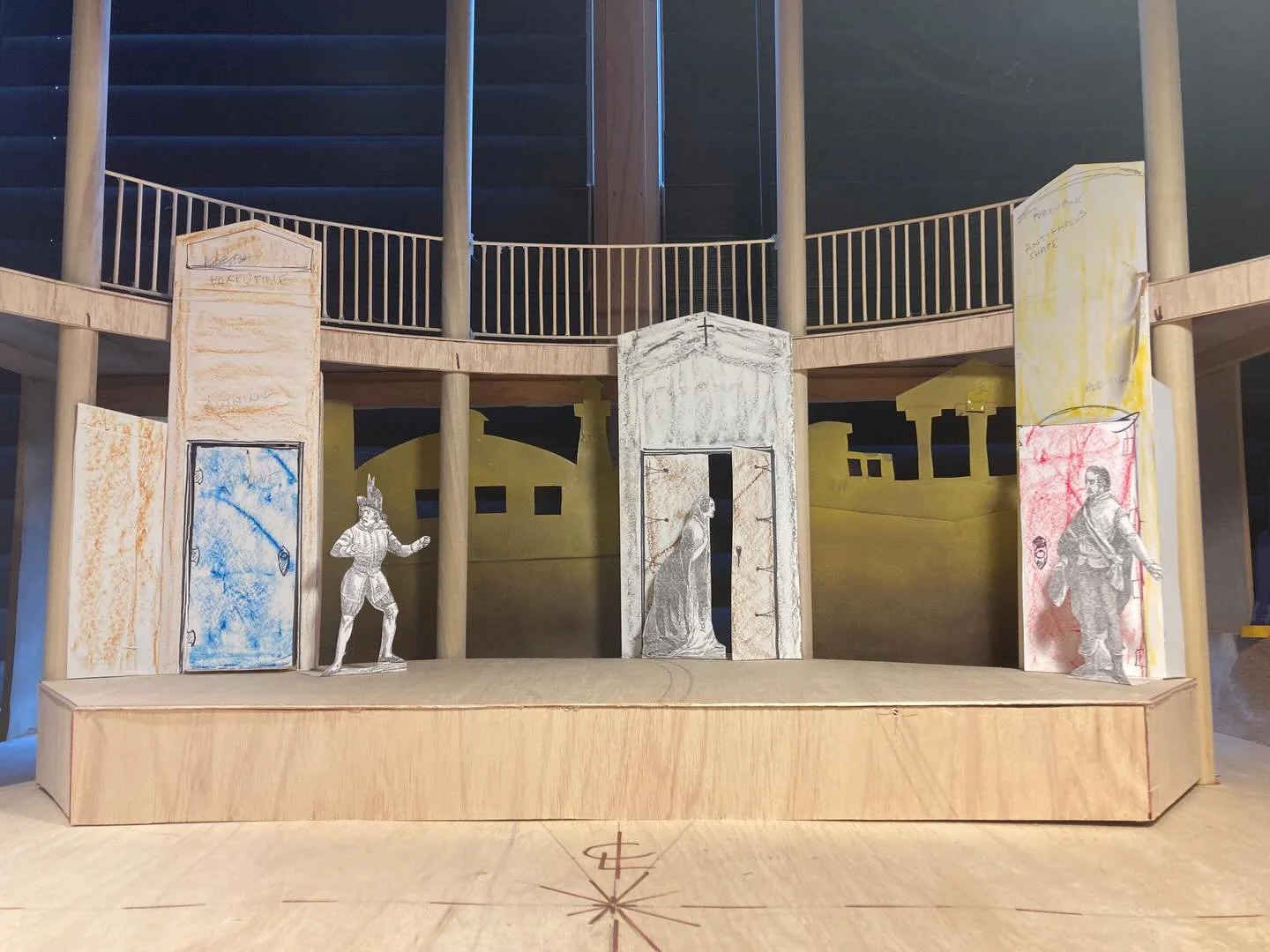 Ever wonder how a set comes together? Our team is hard at work behind the scenes bringing it to life! 

This model by our designer Carmen is a preview of the stage for this summer&rsquo;s The Comedy of Errors. It&rsquo;s a first look at how the space