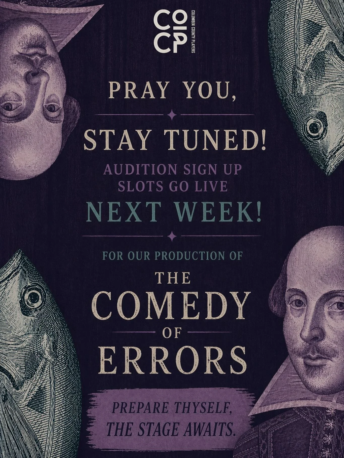 Audition information will launch next week 🎭Prepare thyself, the stage awaits!