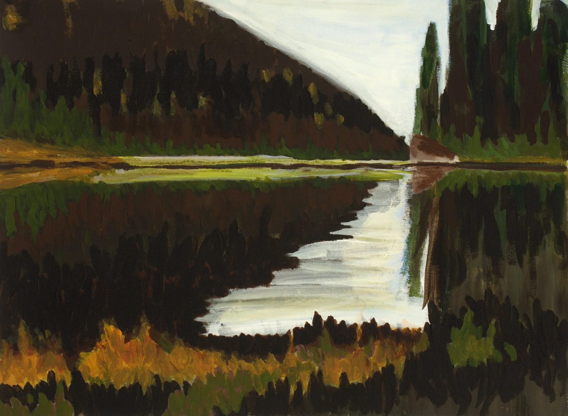 Howard Lake, 22" x 30", acrylic on paper - sold