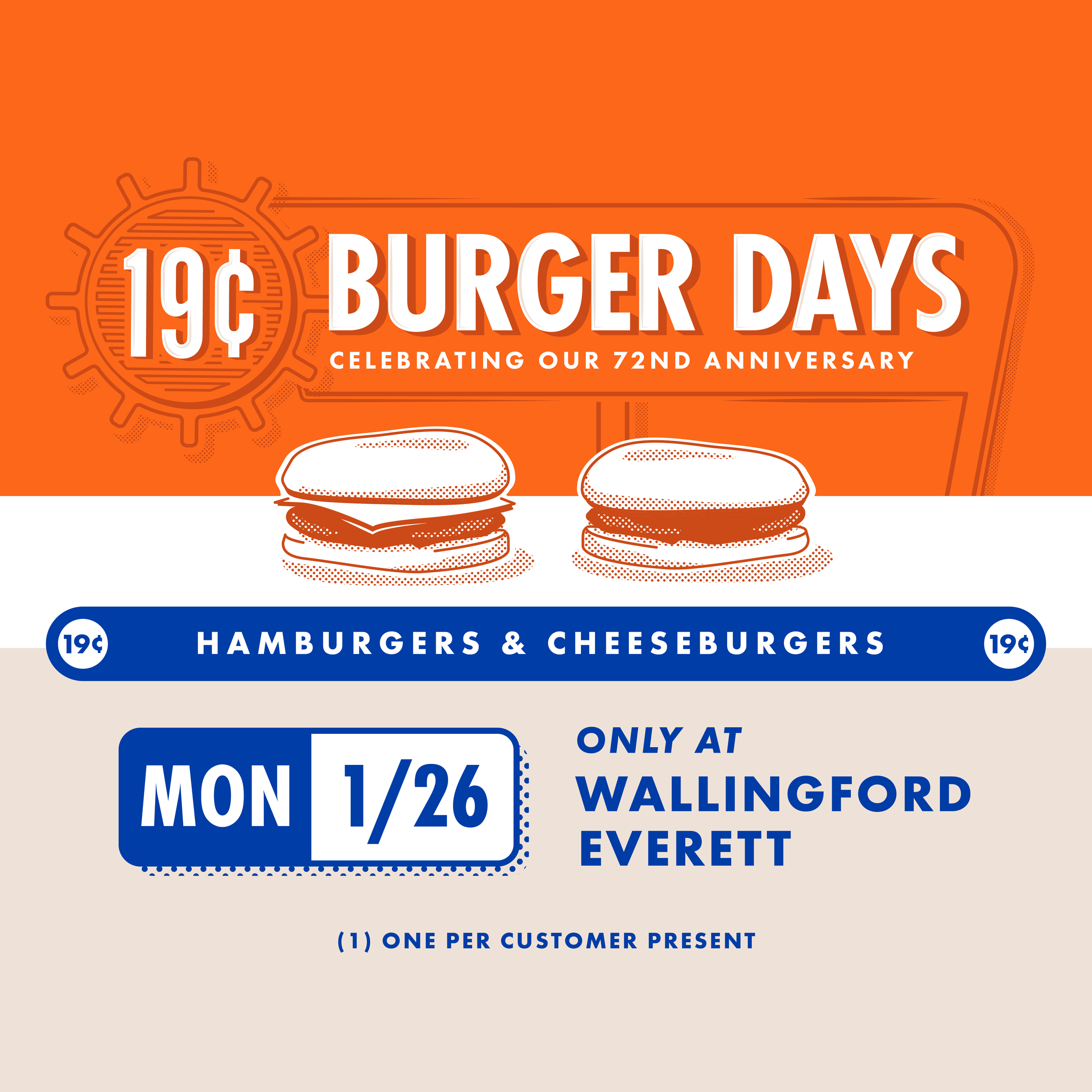 19¢ Burger Days - Day 1