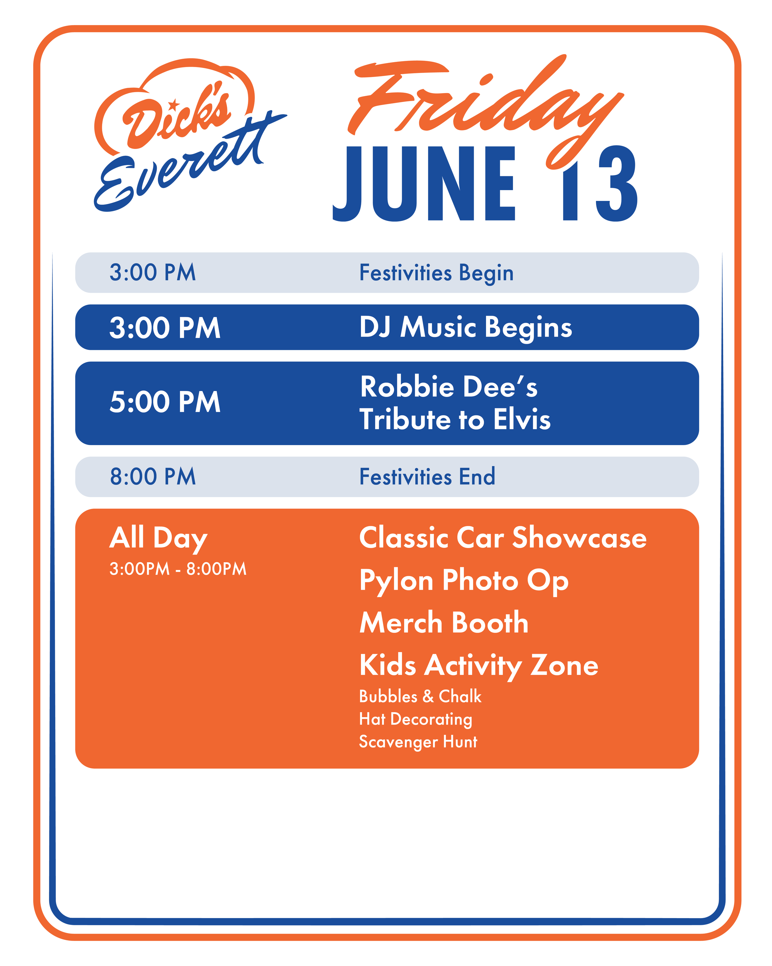 Everett Grand Opening Festival - Friday, June 13 Schedule