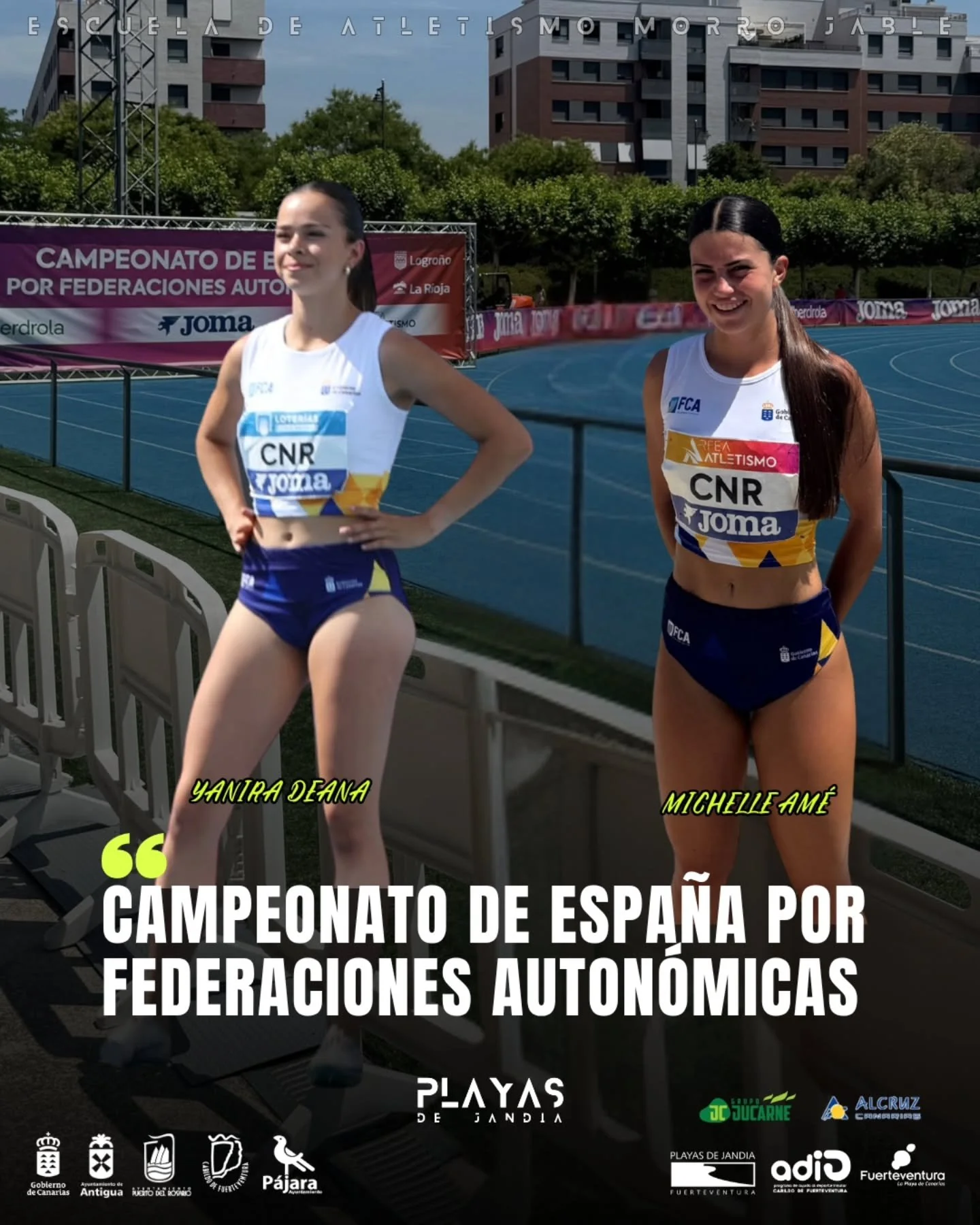 ​🇮🇨 Representando a nuestra tierra 🏃🏻&zwj;♀️

ℹ️ ​El pasado fin de semana se disput&oacute; en Logro&ntilde;o el Campeonato de Espa&ntilde;a por Federaciones Auton&oacute;micas (Sub18 y Absoluto), con presencia de nuestras atletas vistiendo los c