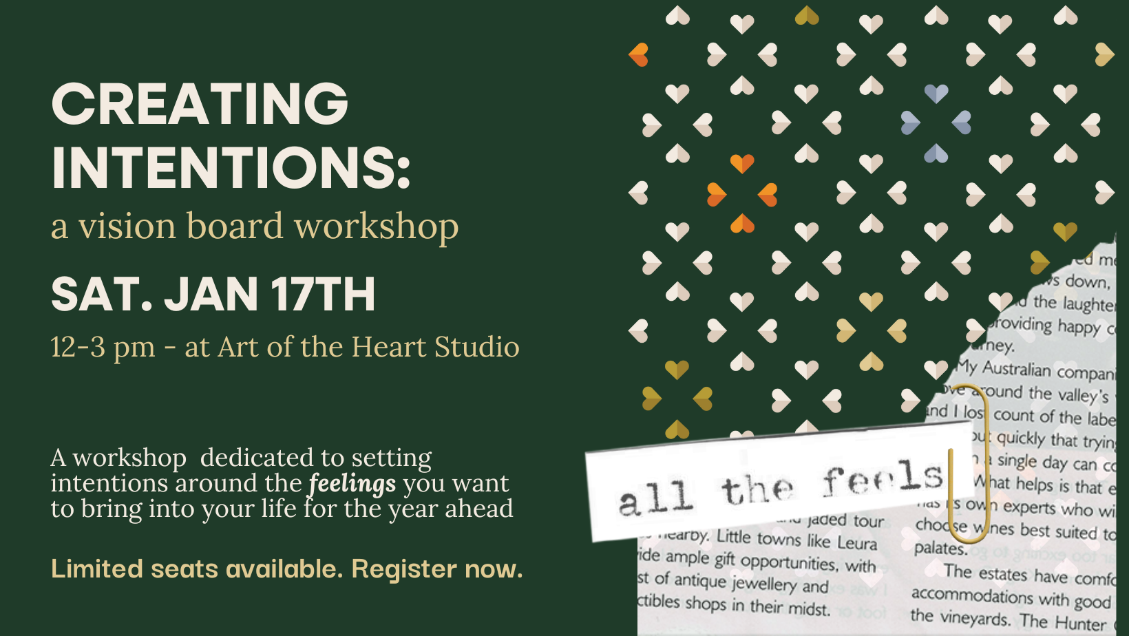 Creating Intentions: a vision board workshop 