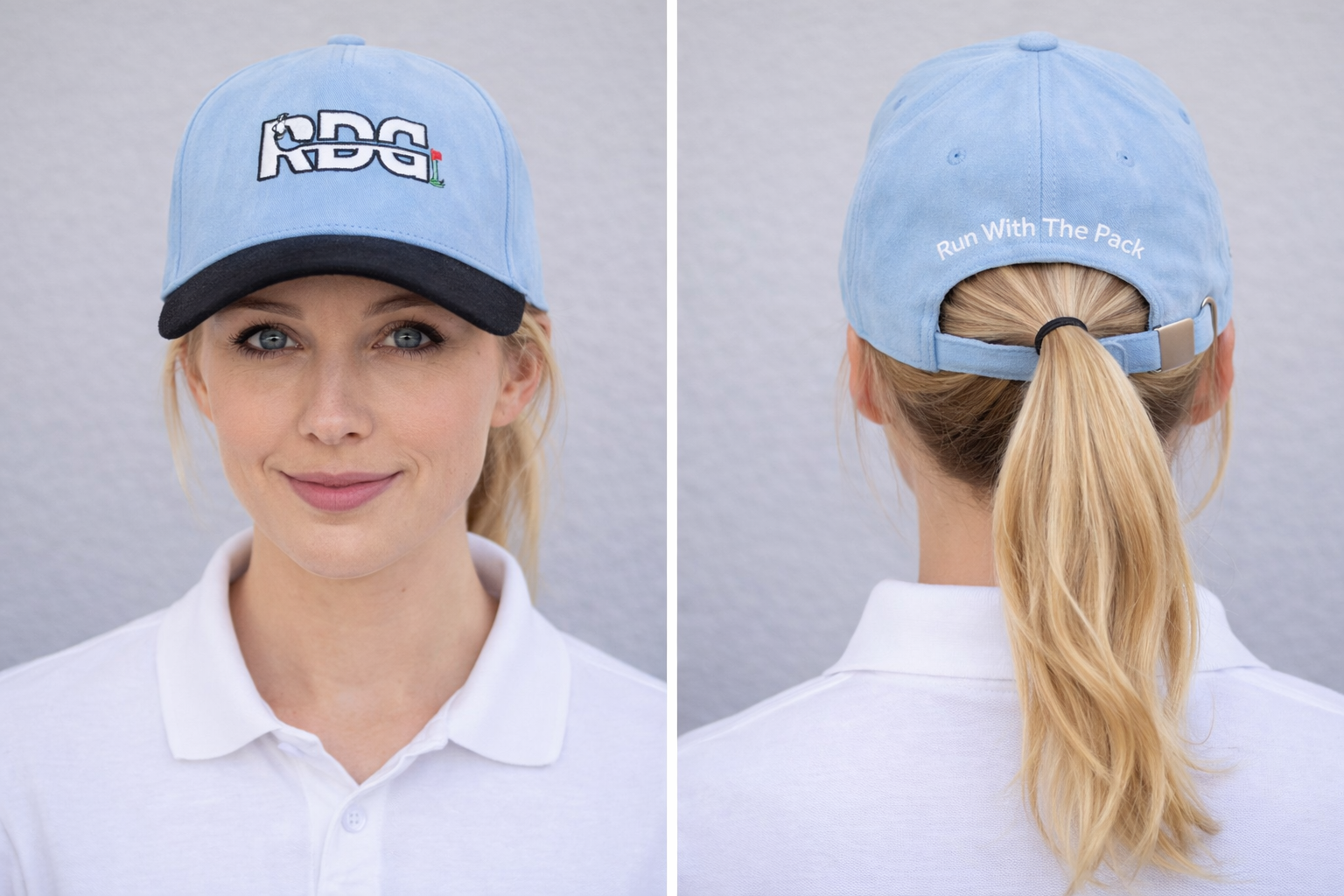 RDG Adjustable Logo Cap – Light Blue & Black Edition