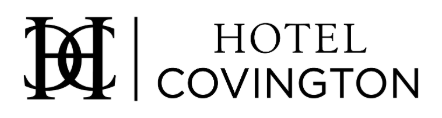 Hotel Covington logo with stylized 'H' and 'C' interlinked.