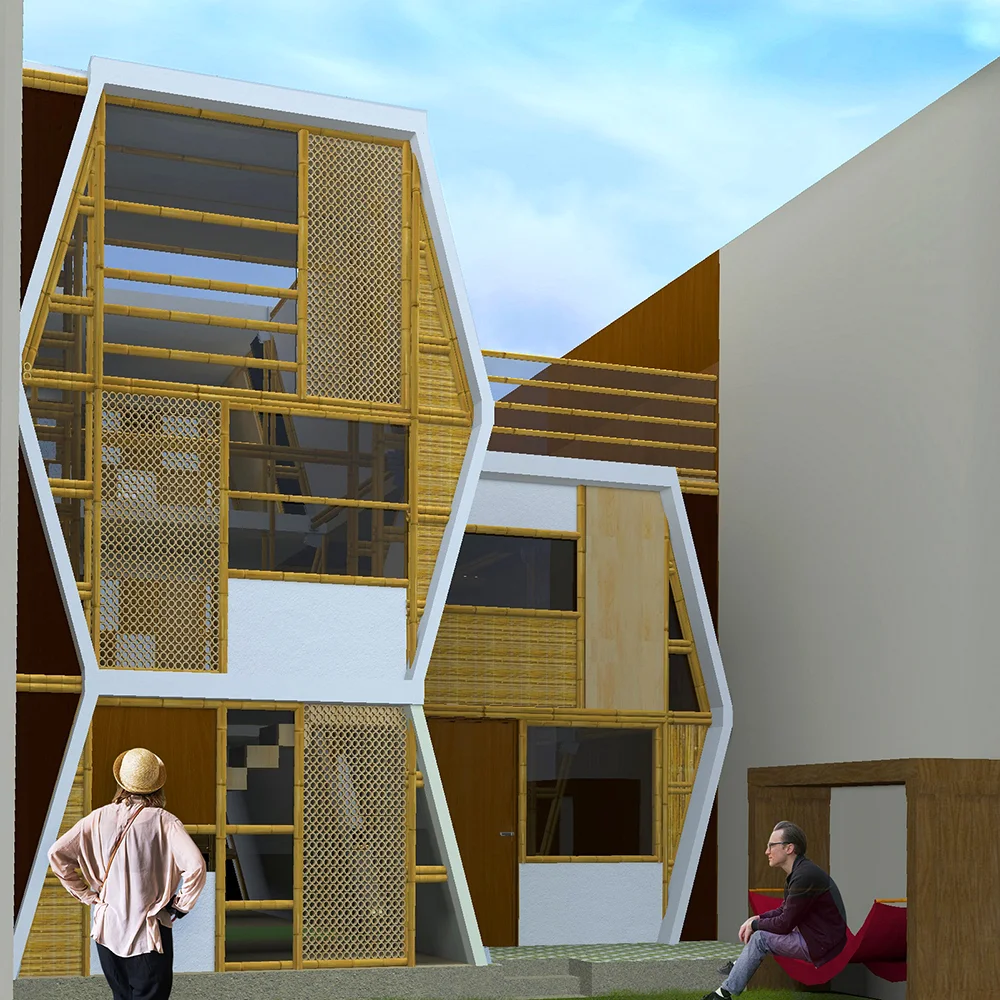  ....Posterior facade - patio ..Fachada posterior - patio....