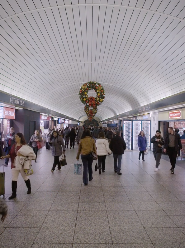 Penn Station's low ceilings suppress sound