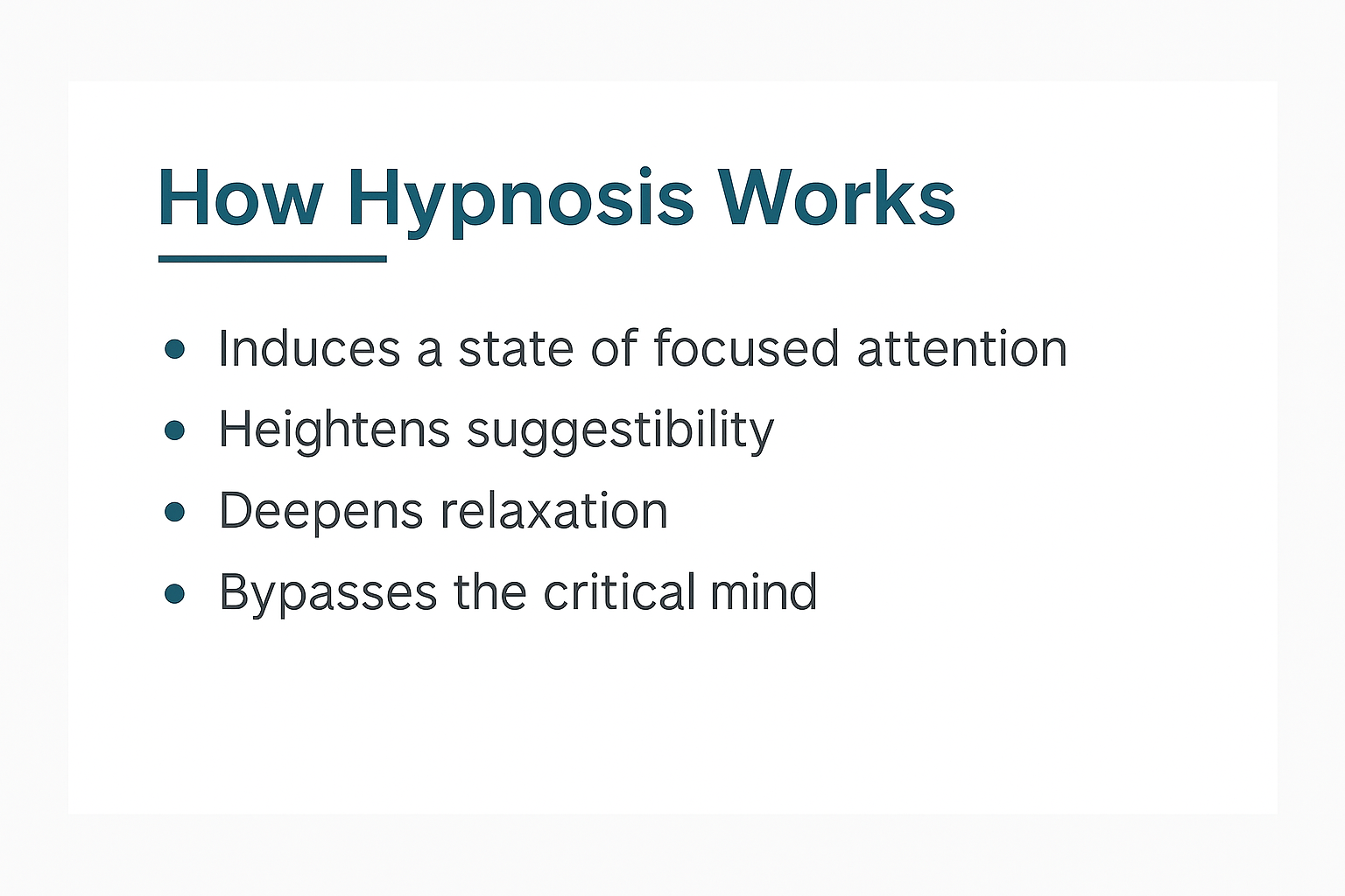 Exploring Hypnotherapy Treatment Approaches How Hypnosis Works