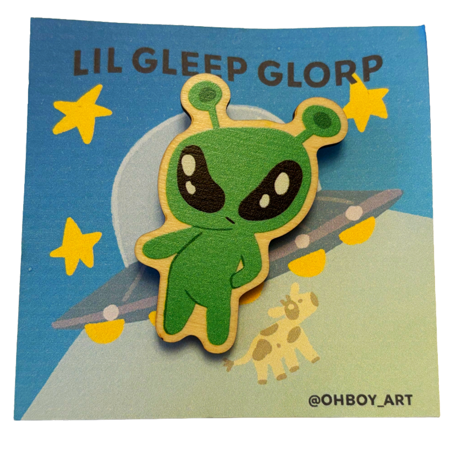 Gleep Glorp Wooden Pin