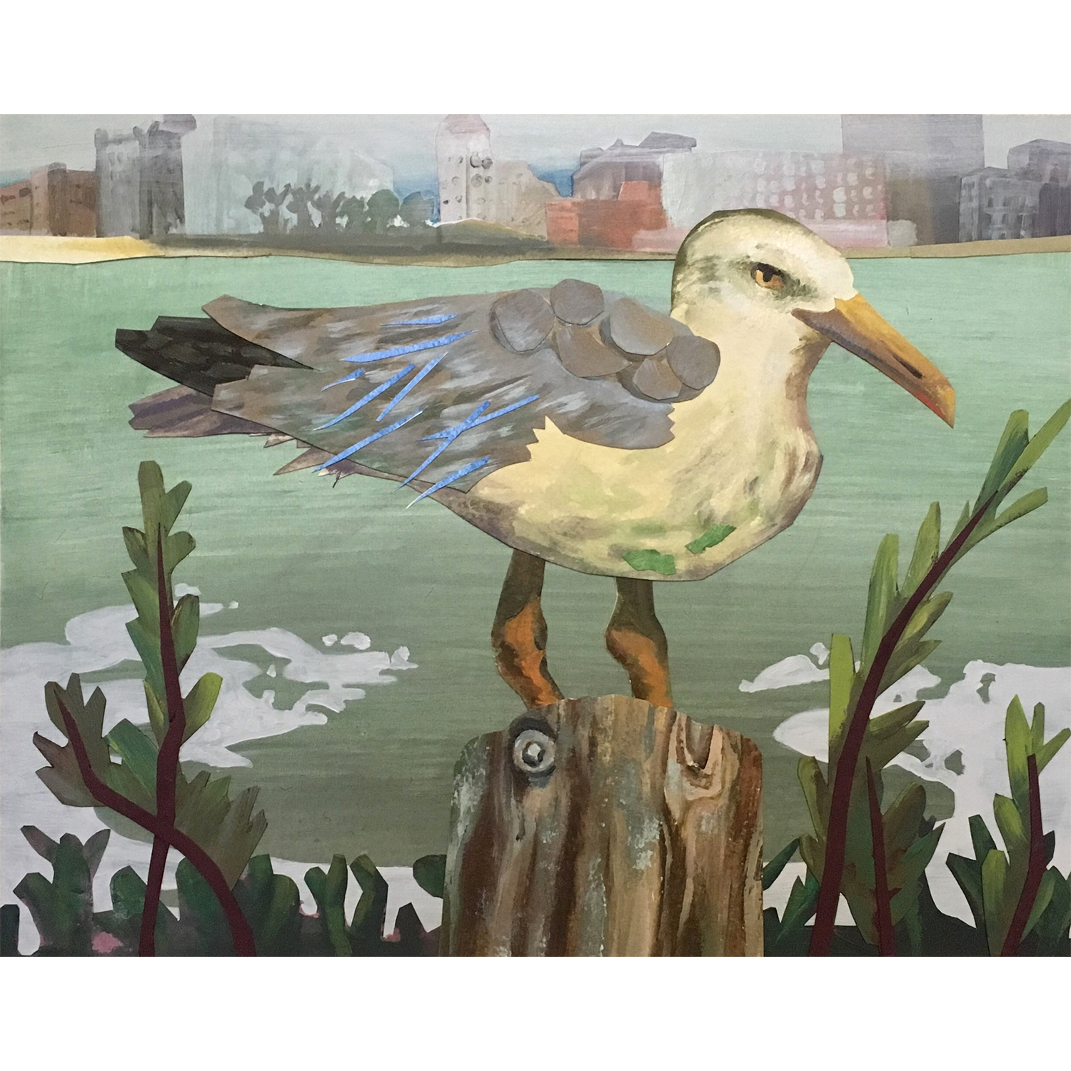 Seagull with Cityscape 2