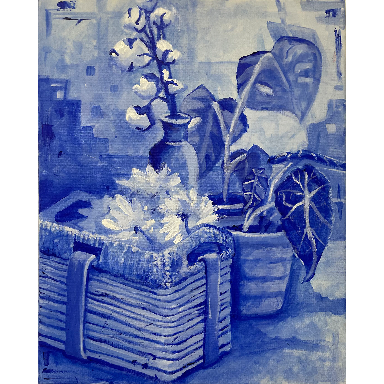 Blue Monochromatic Still Life