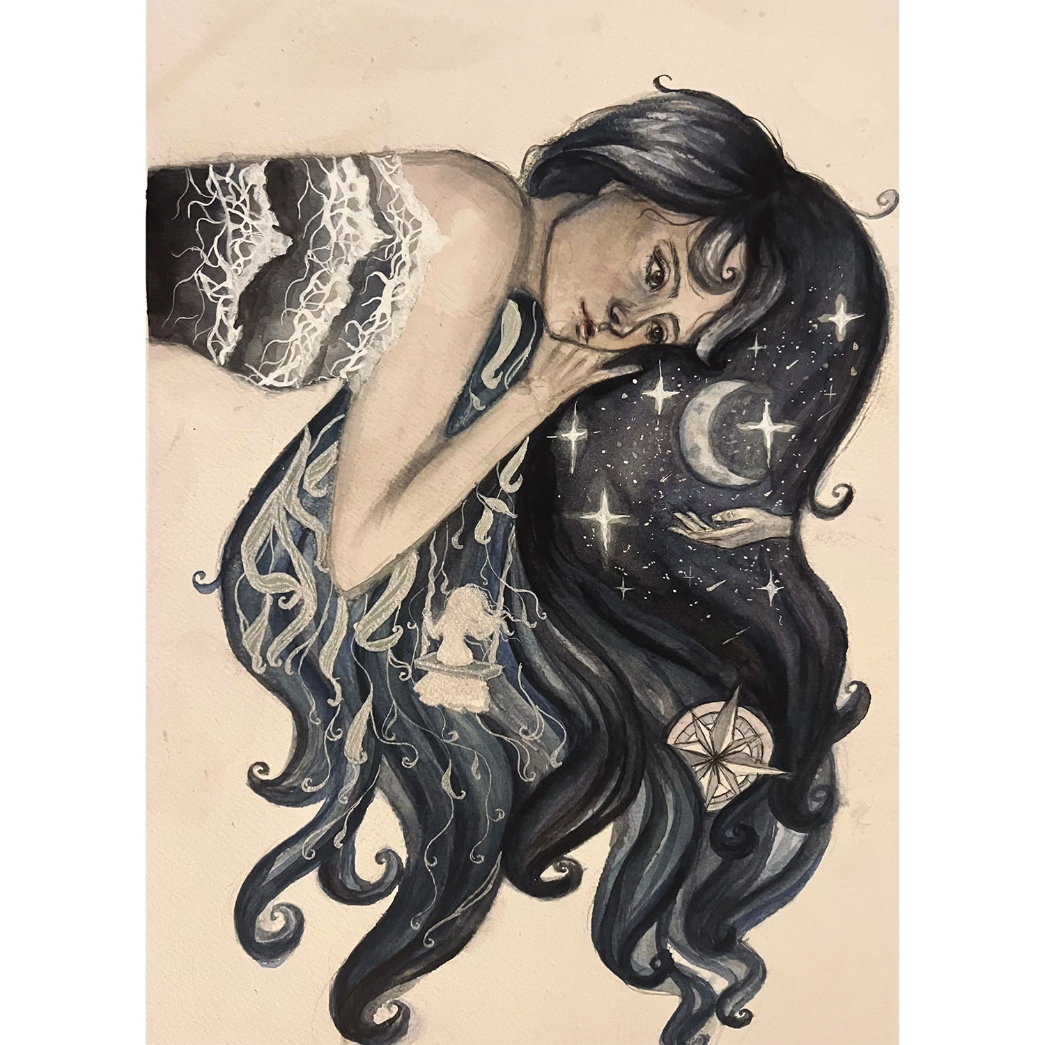 tangled waves and silver beams