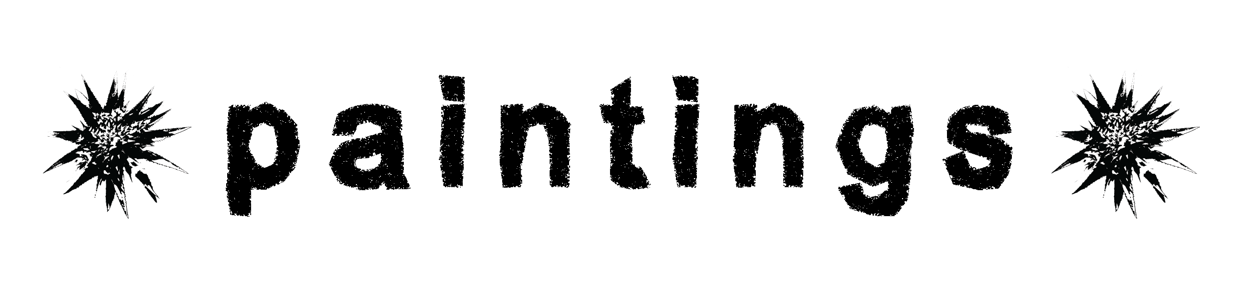 Decorative black and white text reading 'pinatas' with starburst shapes on either side.