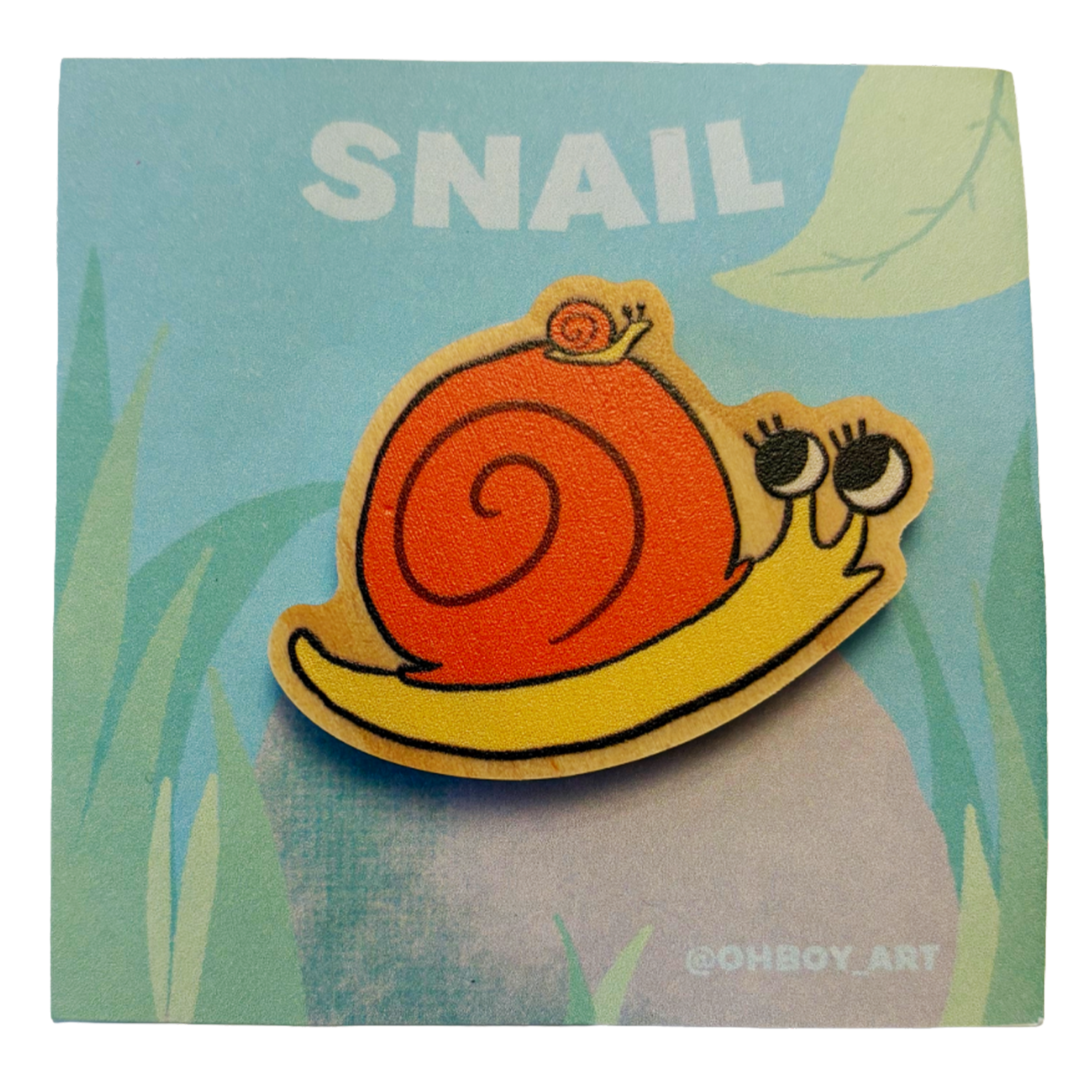 Snail Wooden Pin