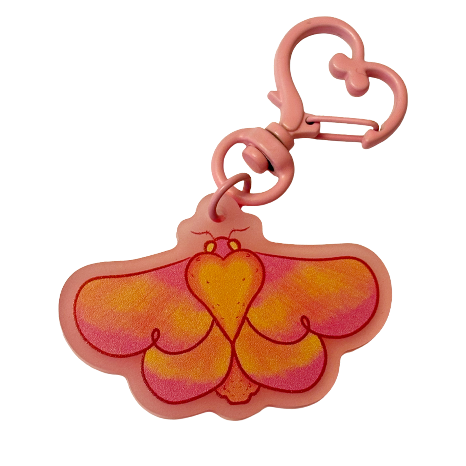Rosey Moth Keychain