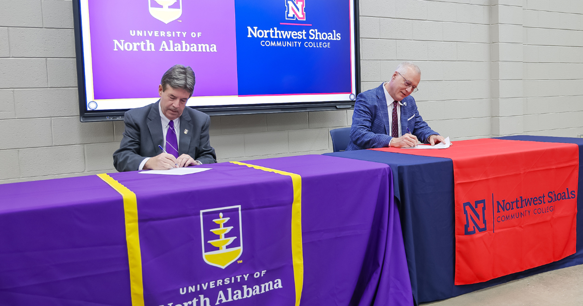 NWSCC, UNA enter into agreement for seamless transfer of Career Tech students into four year degree pathway