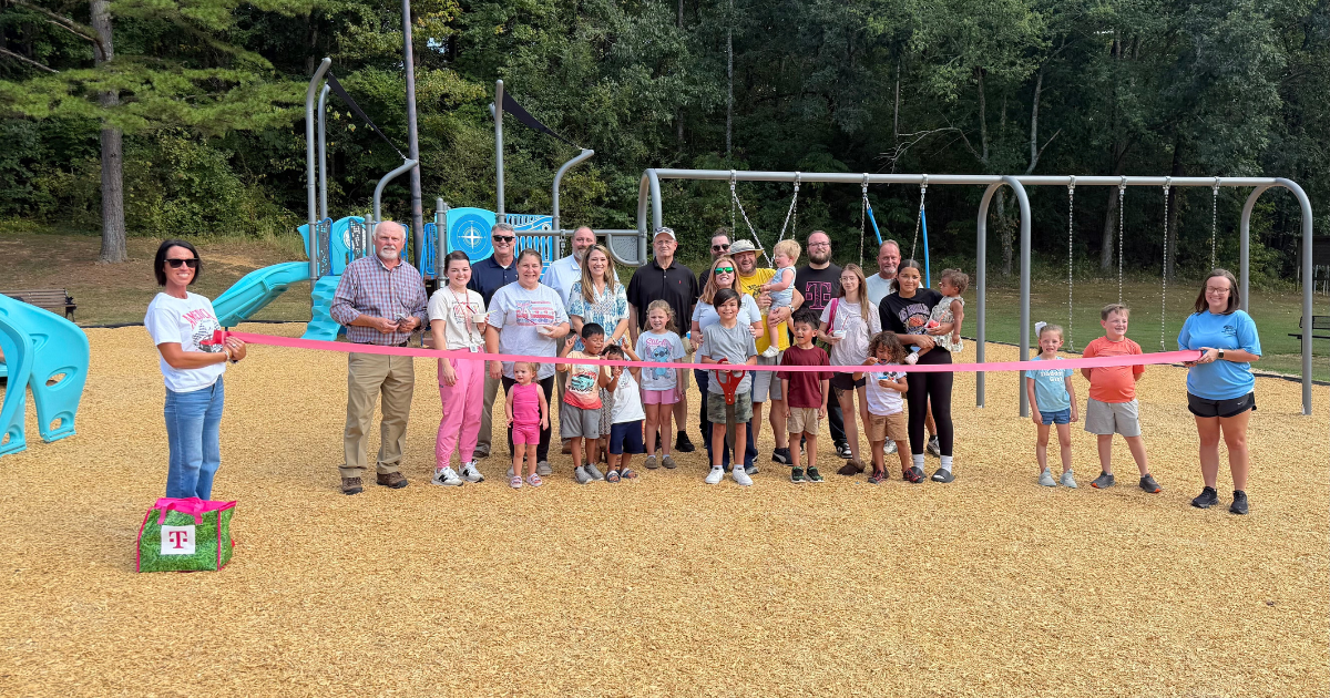 Ribbon cutting a celebration of team effort that went into new City Lake Park playground