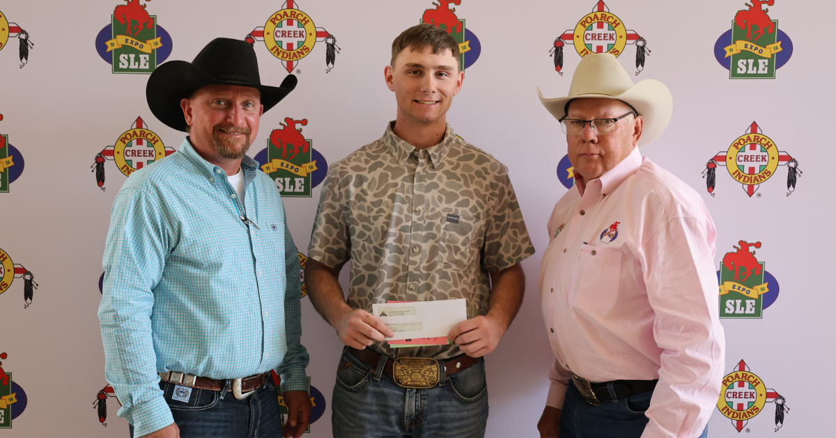 Two Franklin County students receive livestock industry scholarships from Poarch Creek Indians