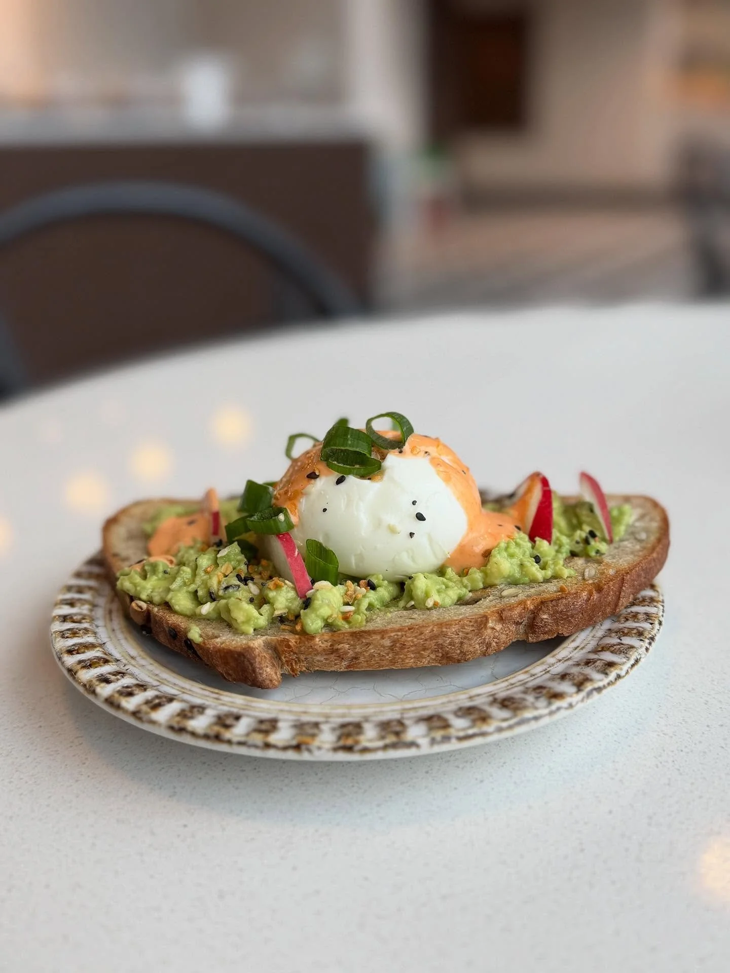 New on our menu &mdash; Avocado Toast 🥑✨
Made with our freshly baked sourdough bread, creamy smashed avocado, a perfectly poached egg, and a touch of house-made spicy mayo.
Topped with pickled radish, green onion, and a sprinkle of everything season