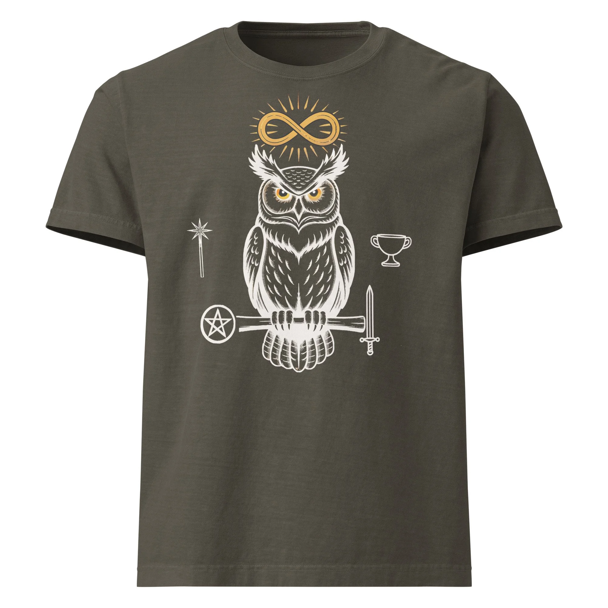 Magician owl unisex dark shirt