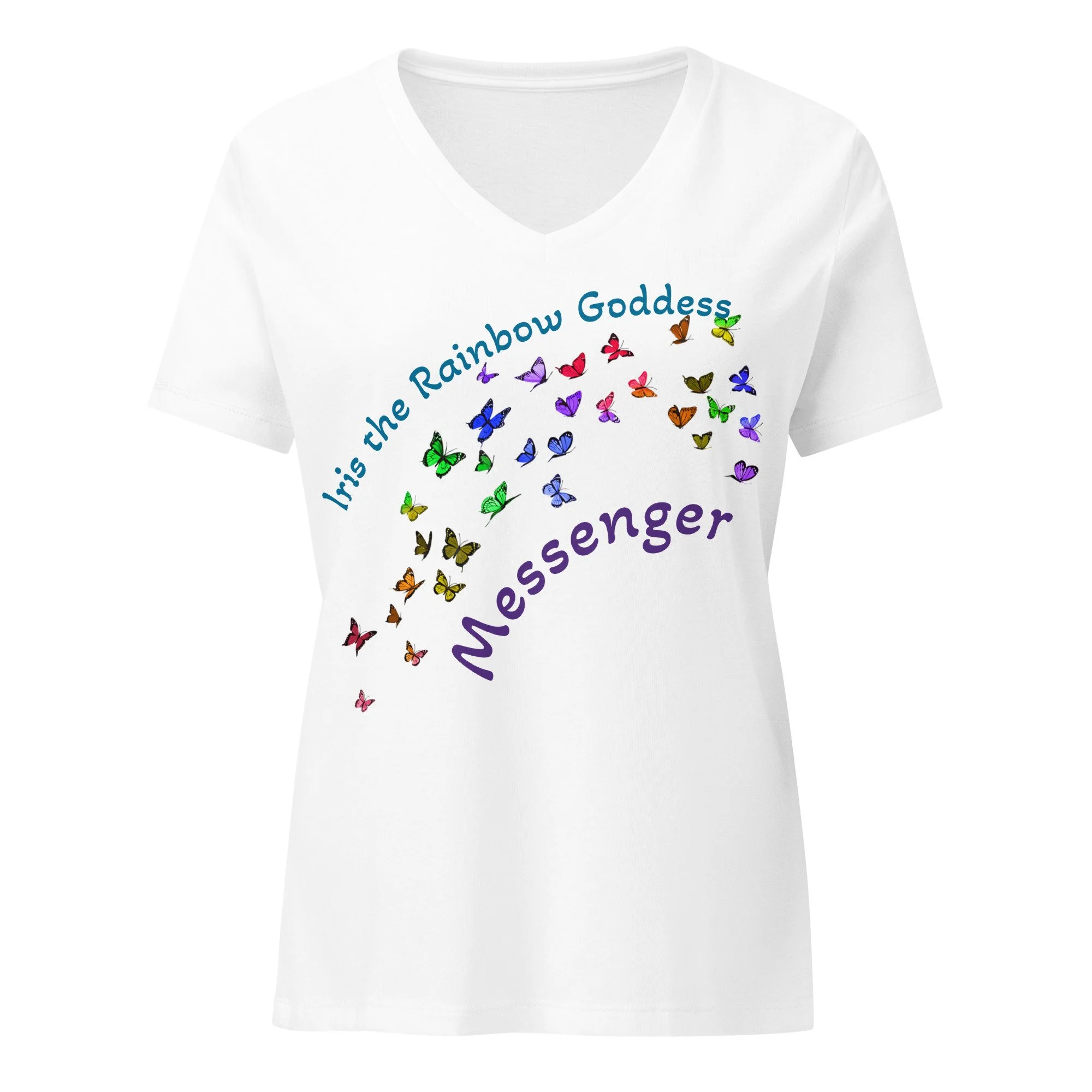 Iris of the Rainbow Butterfly V-neck