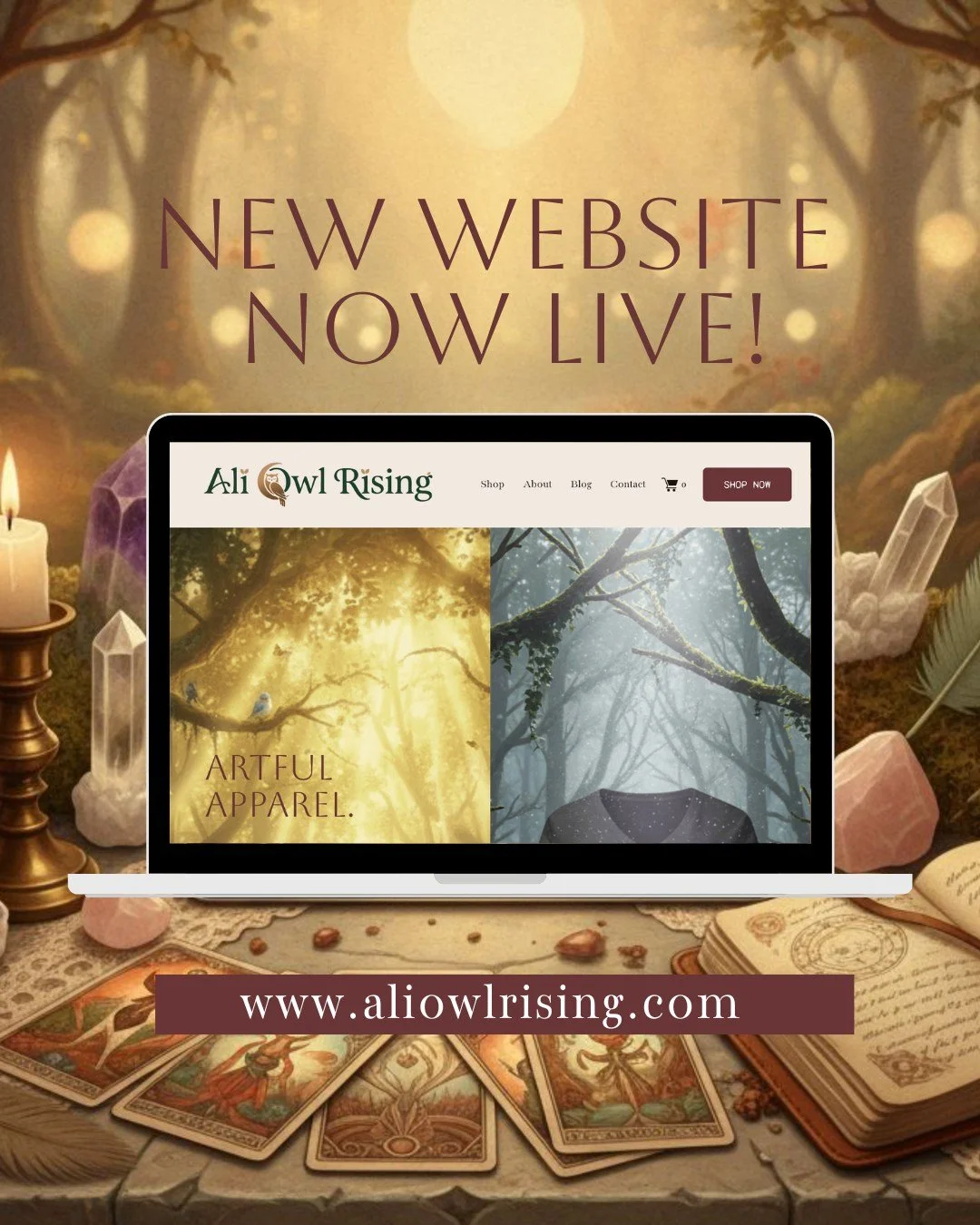 I&rsquo;ve been a busy little bee behind the scenes, and the site refresh is finally ready. Fine Art, Witch&rsquo;s Way, Activewear and more &mdash; explore the new magic
#witchyaesthetic #witchyart #empoweringwomen