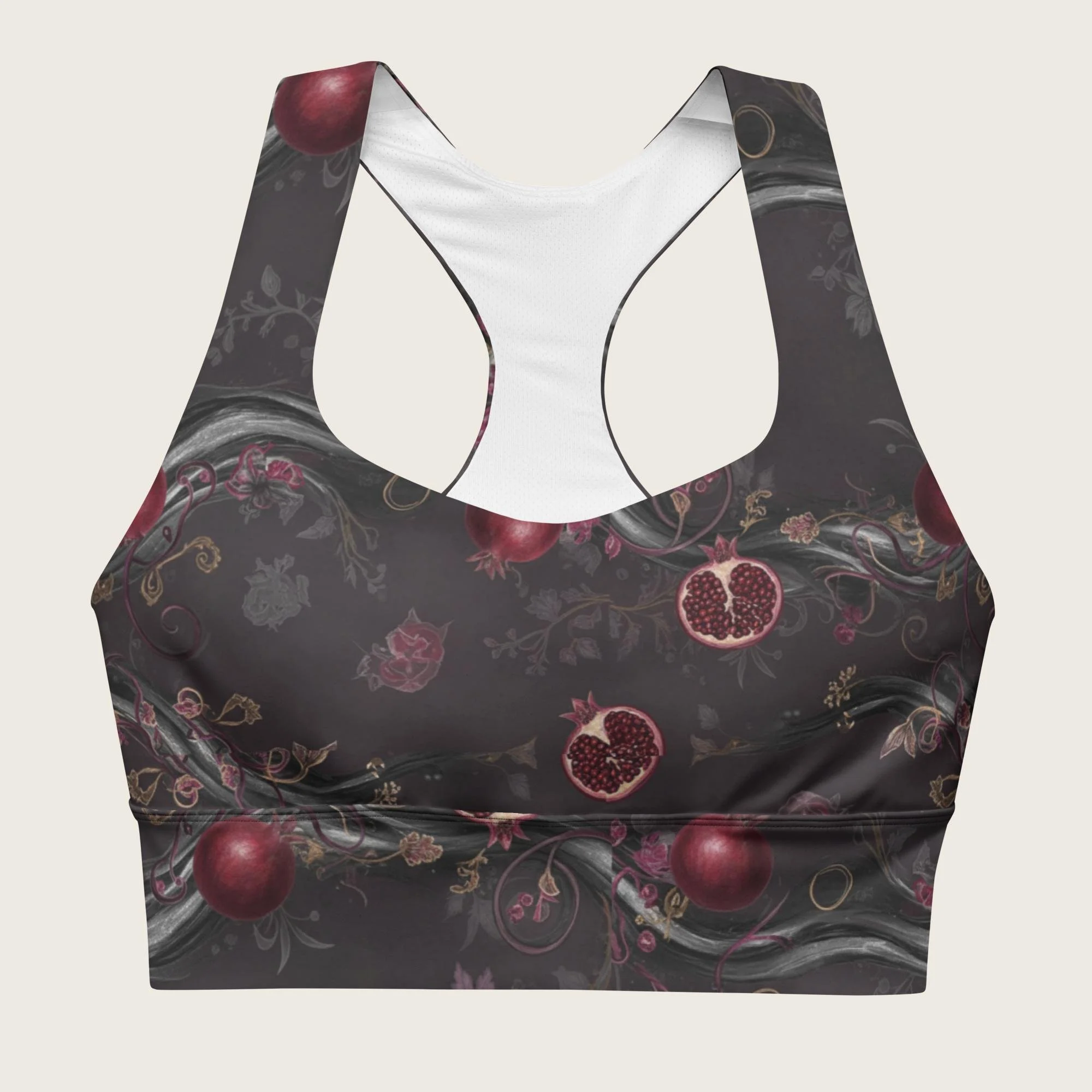 Dark Persephone - Recycled Longline Sports Bra