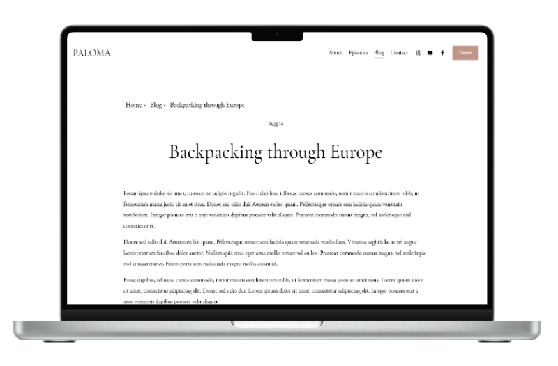 Blog Breadcrumb Navigation