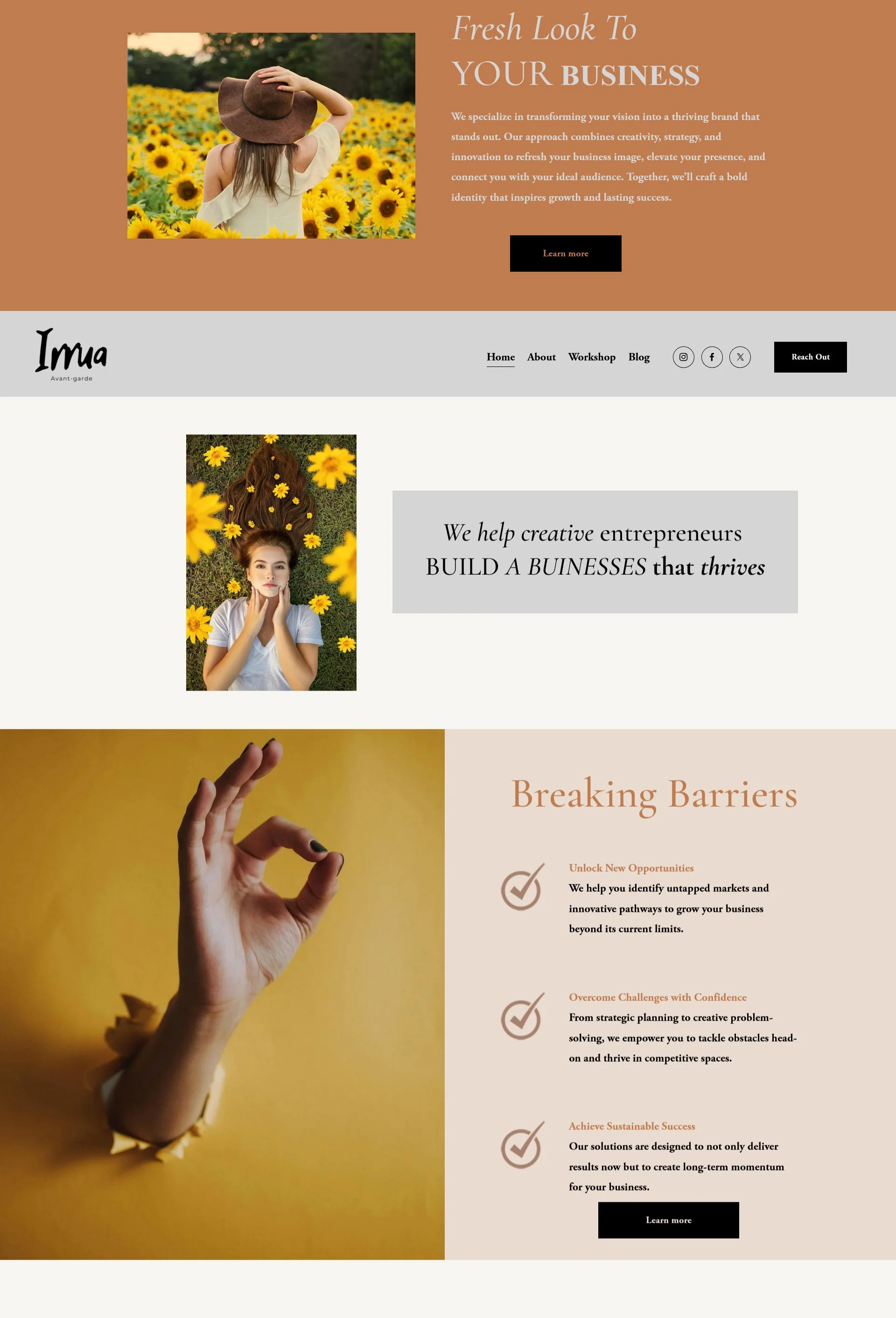 Irrua $249.00  Branding, Blogging, Solopreneur, E-Commerce, Wellness, Expert 
