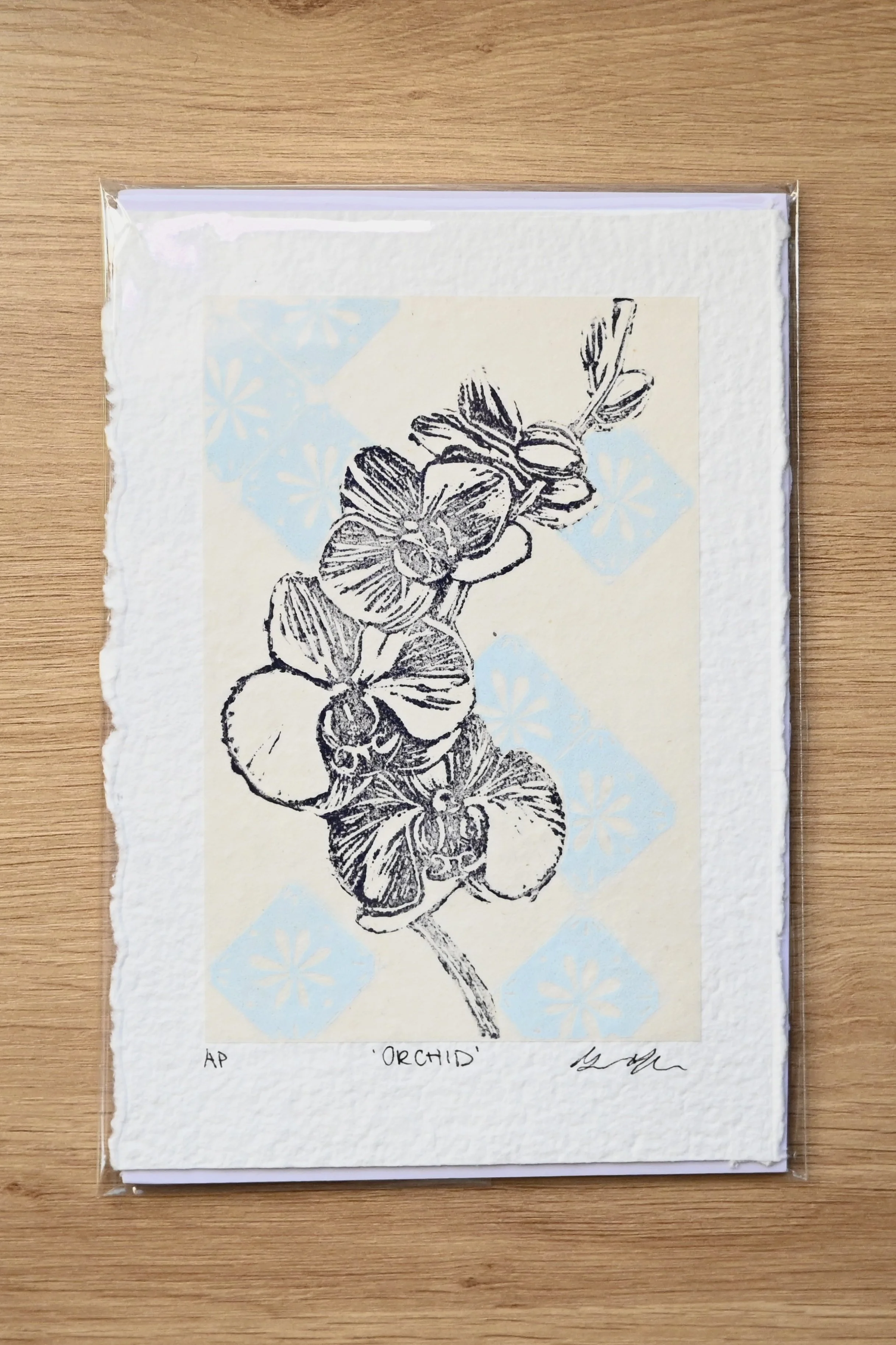 Orchid (on textured pulp)