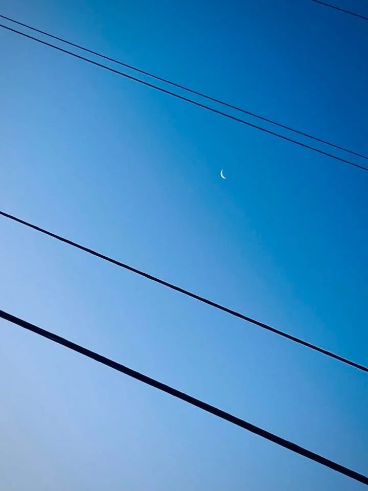 There&rsquo;s something about the cables cutting the sky into sections as the sun was rising this morning