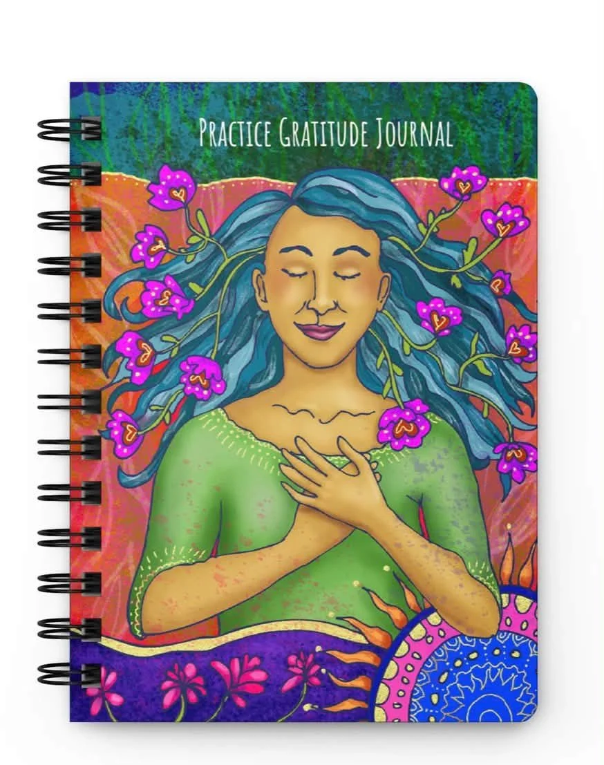 When we need perspective, it helps to have a beautiful little space for gratitude, dreams, ideas and everyday thoughts. 💙

The Practice Gratitude Journal features my original artwork, a coordinating inside cover and 150 lined pages.

Available in my