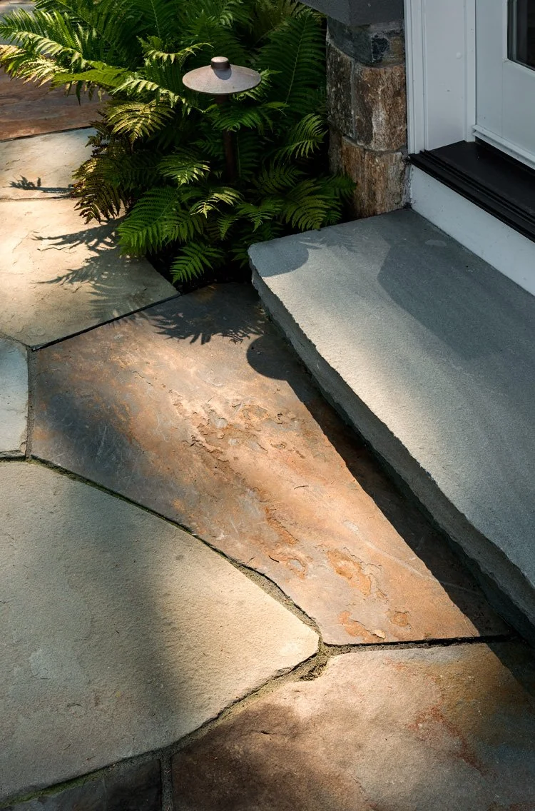 Wildwood Retreat — A New England Home Landscape Architecture and Outdoor Living Design by Vicky Martel of Sea Laurel Landscape Architecture.
This residential project showcases custom landscape design that enhances natural beauty, elevates curb appeal