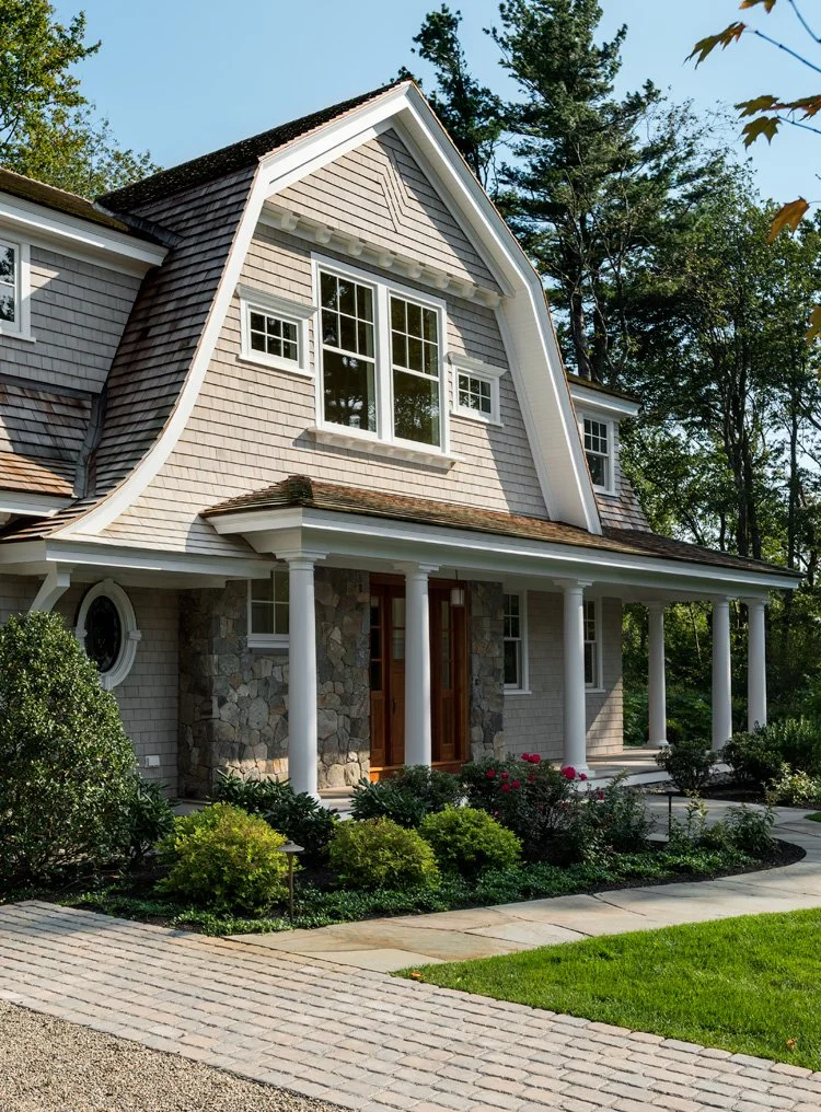 Wildwood Retreat — A New England Home Landscape Architecture and Outdoor Living Design by Vicky Martel of Sea Laurel Landscape Architecture.
This residential project showcases custom landscape design that enhances natural beauty, elevates curb appeal