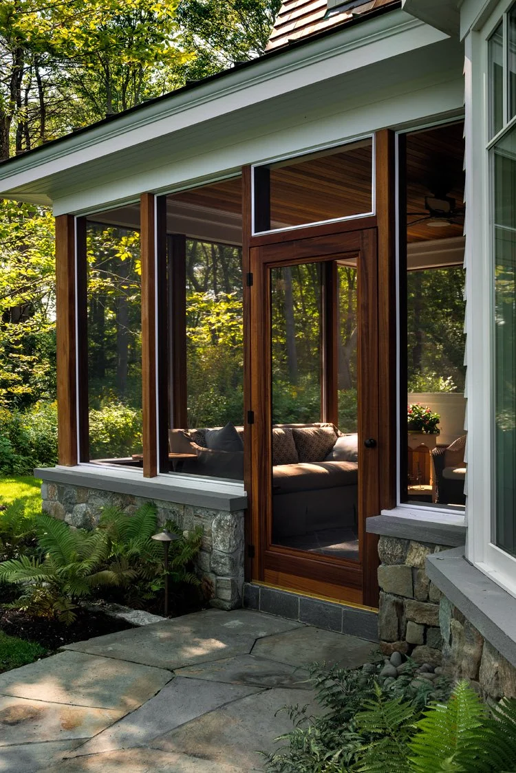 Wildwood Retreat — A New England Home Landscape Architecture and Outdoor Living Design by Vicky Martel of Sea Laurel Landscape Architecture.
This residential project showcases custom landscape design that enhances natural beauty, elevates curb appeal