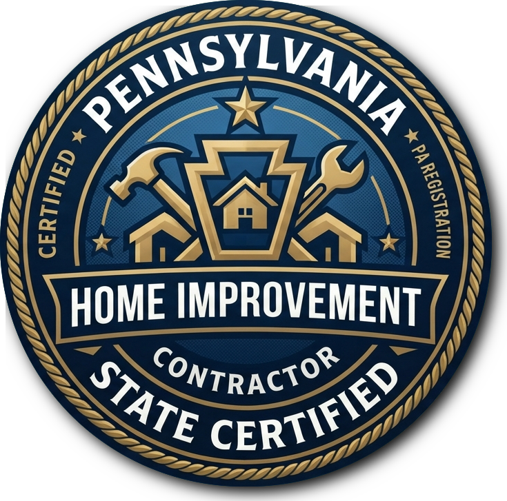 PA state certified home improvement contractor serving Lancaster, PA and surrounding areas