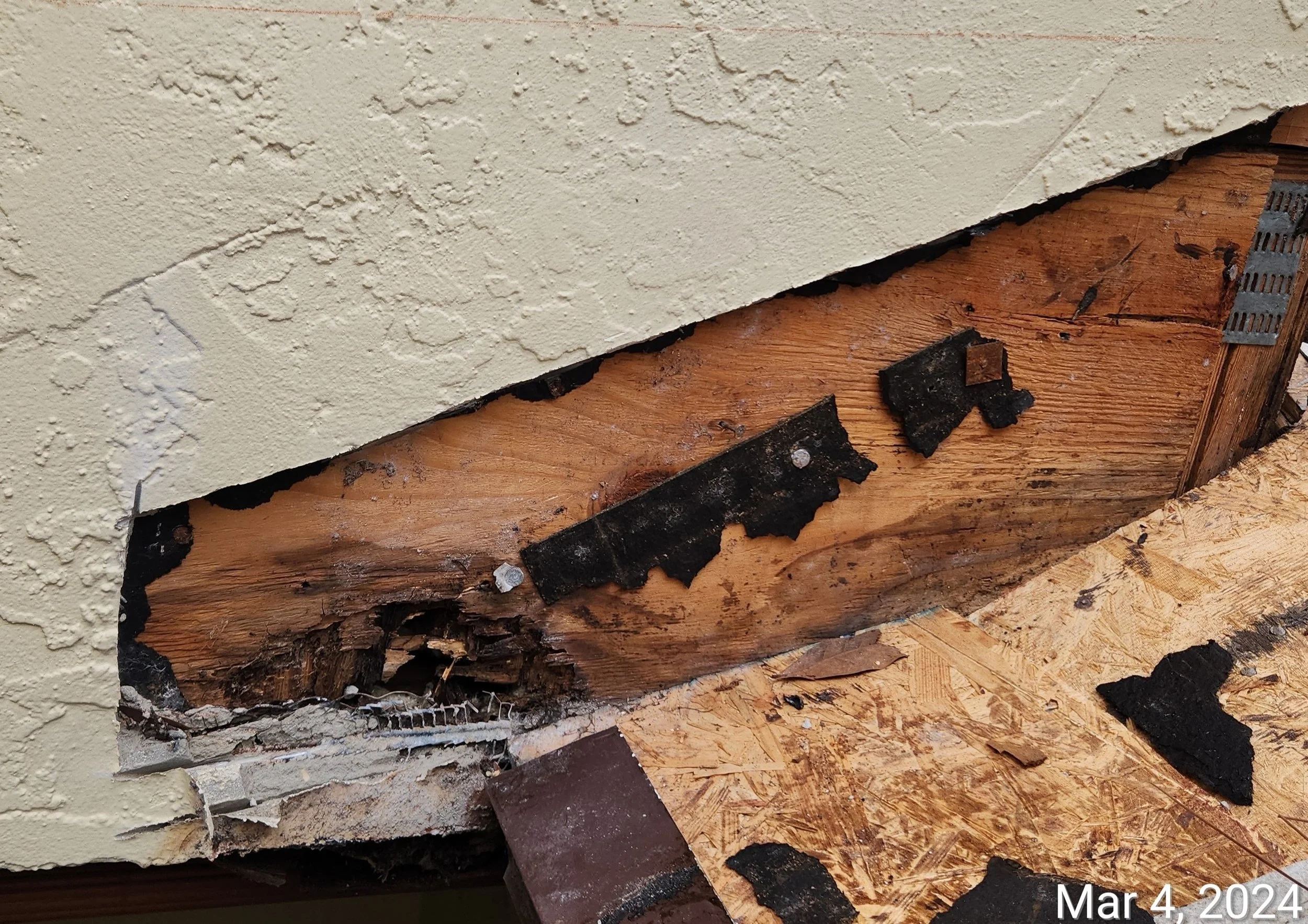 Concrete tile roof recently replaced by another contractor using reused materials, which ultimately led to costly and preventable leaks. Old tiles, cracked mortar, and mismatched reused flashing often hide failure points that show up later (less than