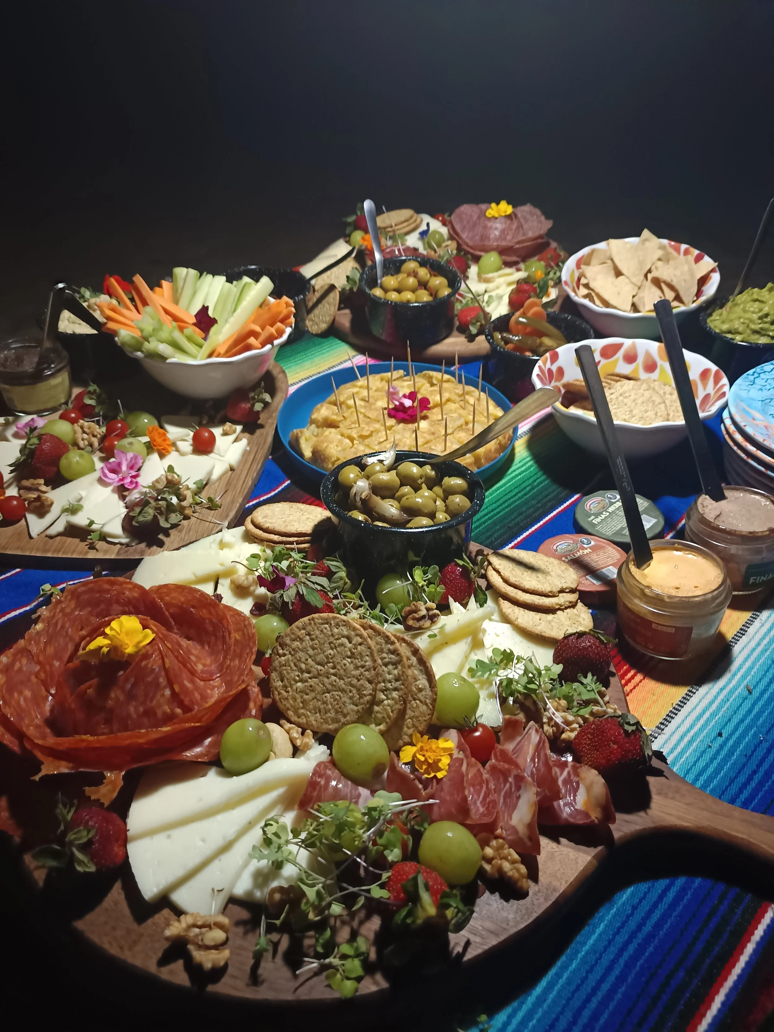 Homemade tapas dinner