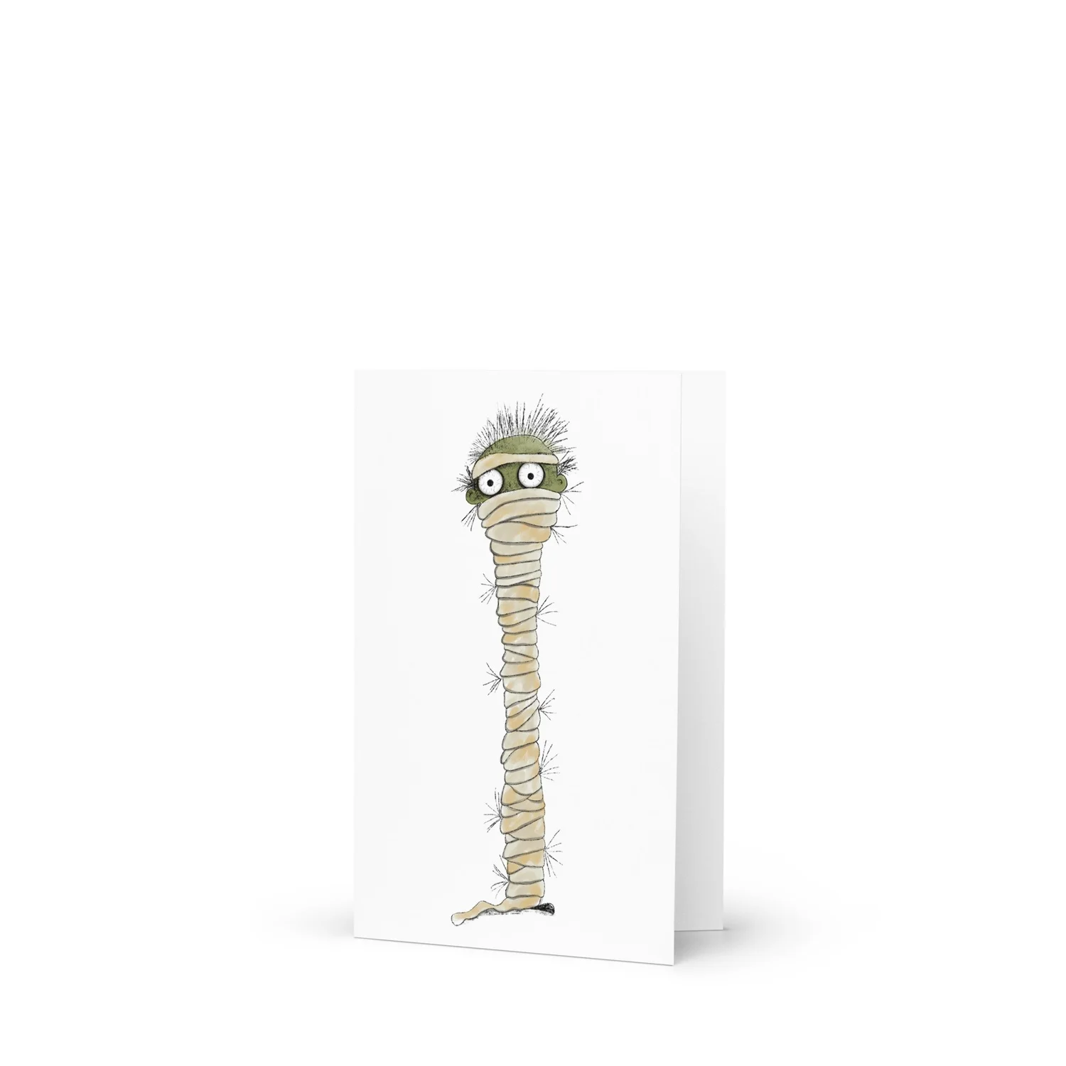 Zombie Mummy greeting card by Jen Vax